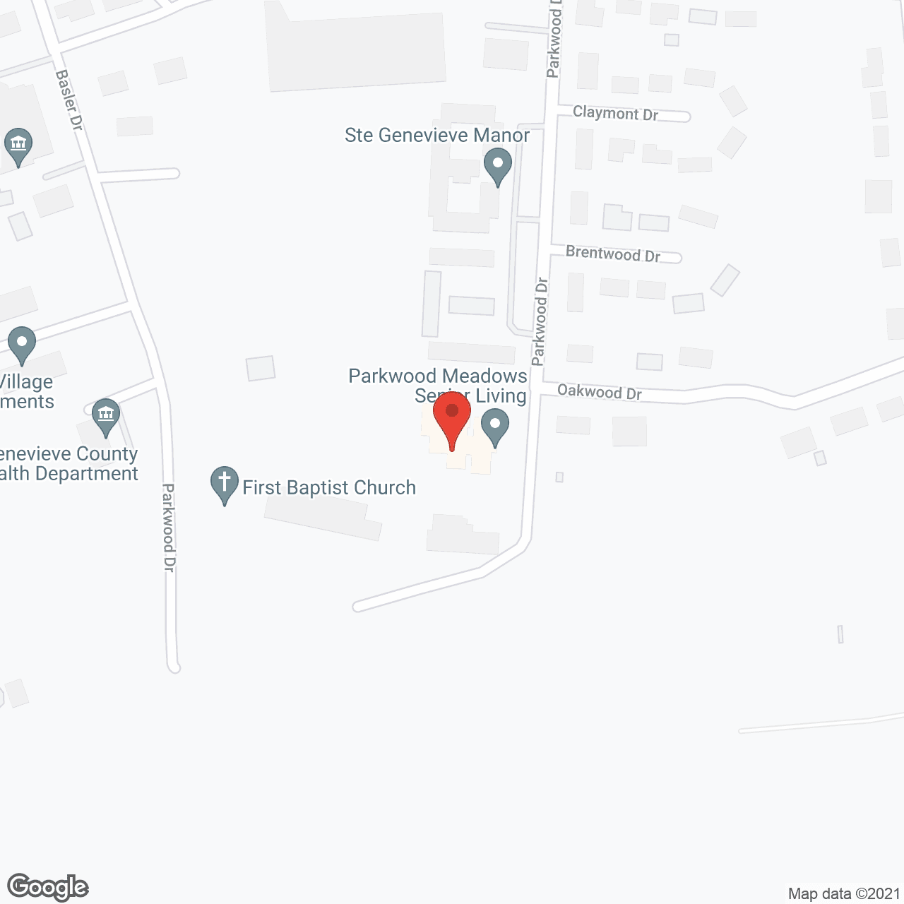 Map of the neighborhood around Parkwood Meadows and Arbors at Parkwood Meadows