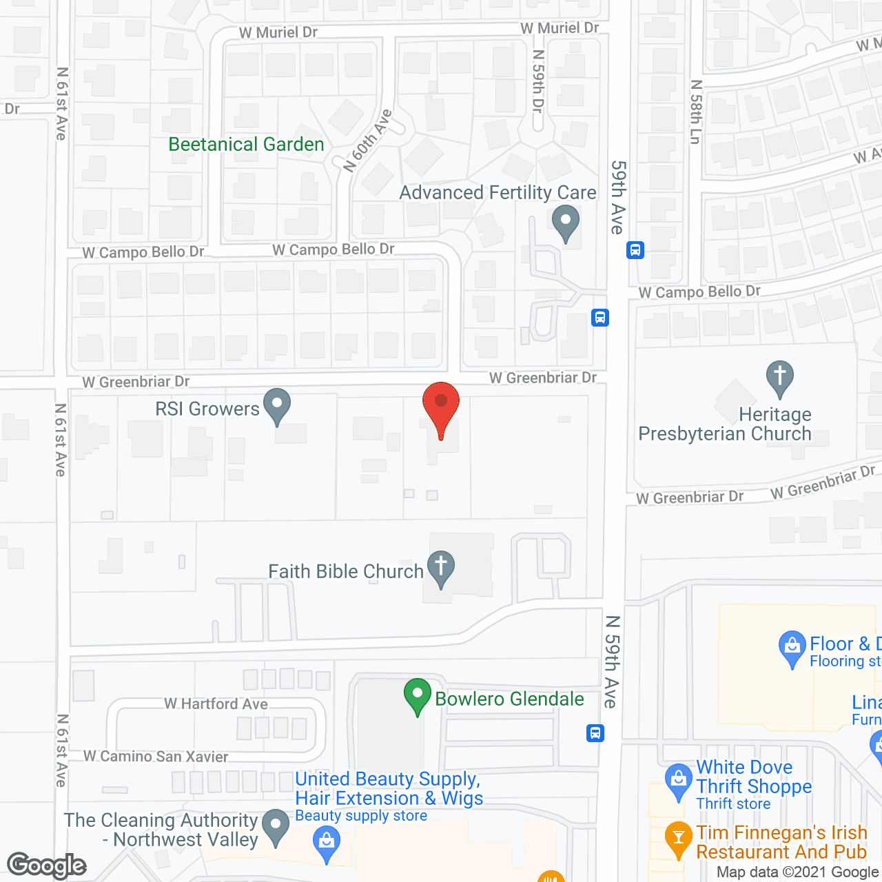 Map of the neighborhood around Annie's Loving Care