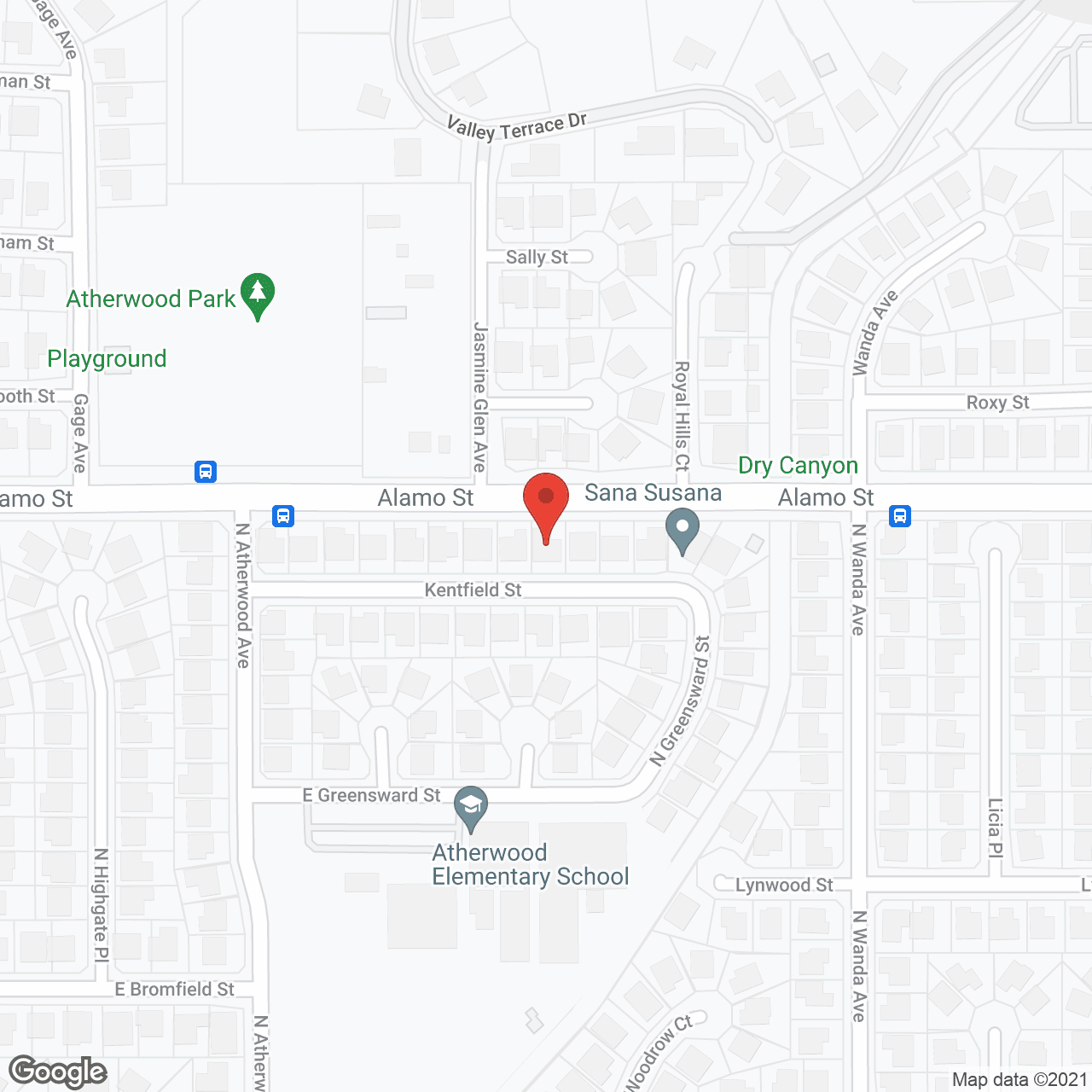 Map of the neighborhood around Autumn Manor II