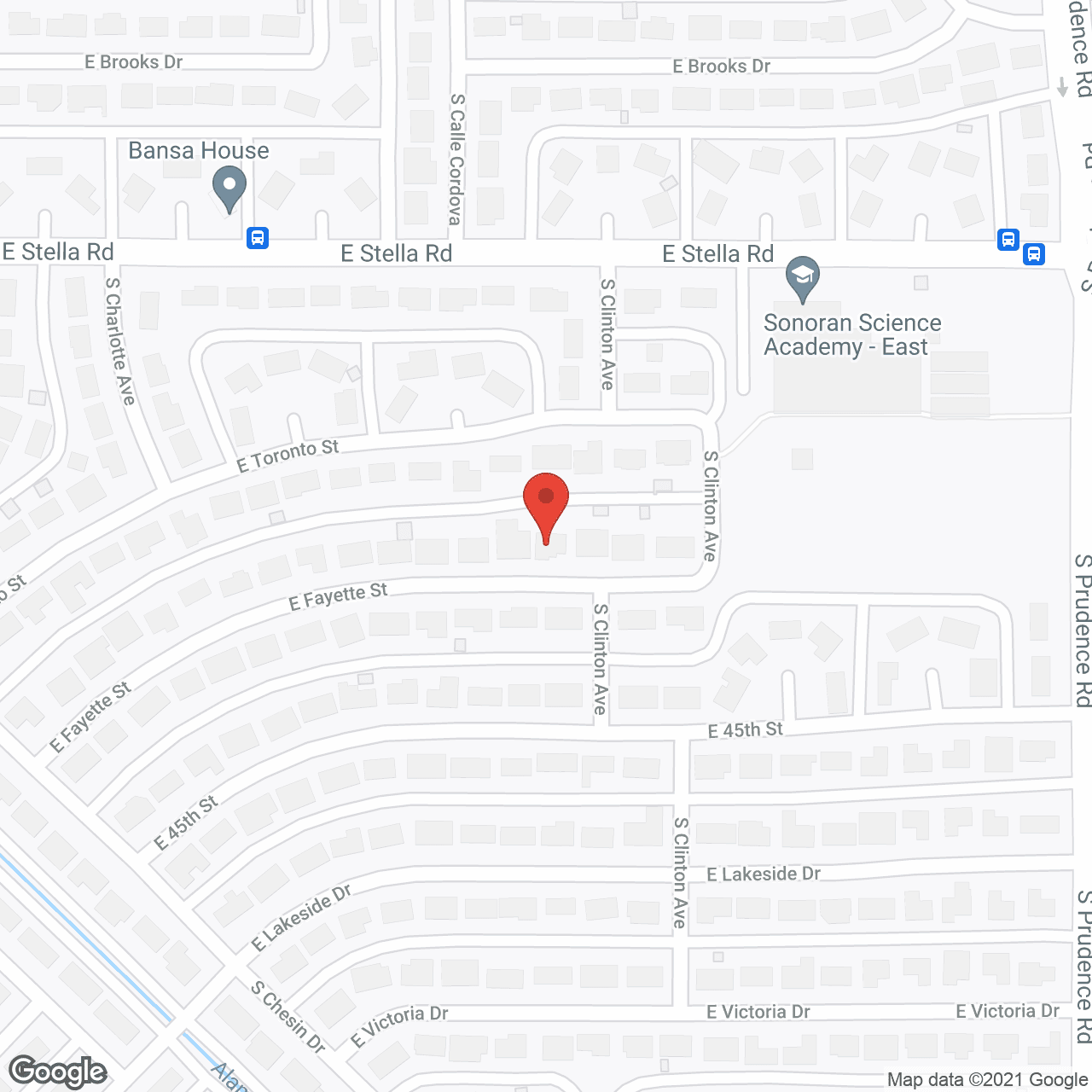 Map of the neighborhood around Sunriver Assisted Living I