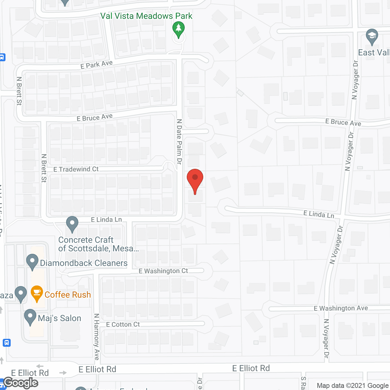 Map of the neighborhood around Summa Care - Gilbert