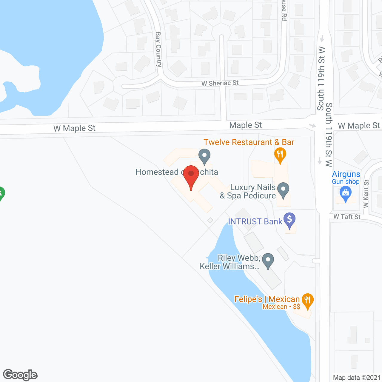 Map of the neighborhood around Homestead of Wichita