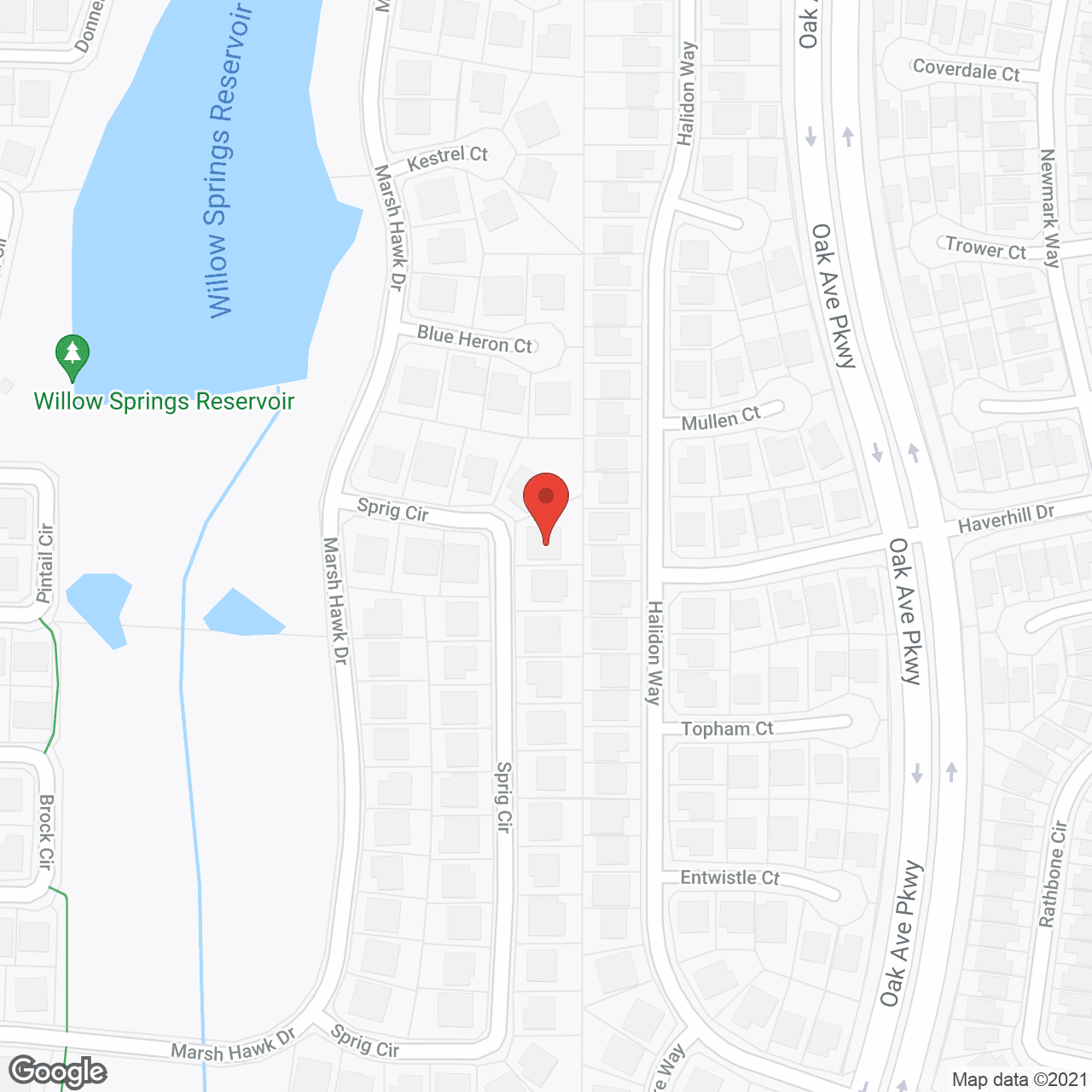 Map of the neighborhood around Folsom Comfort Care