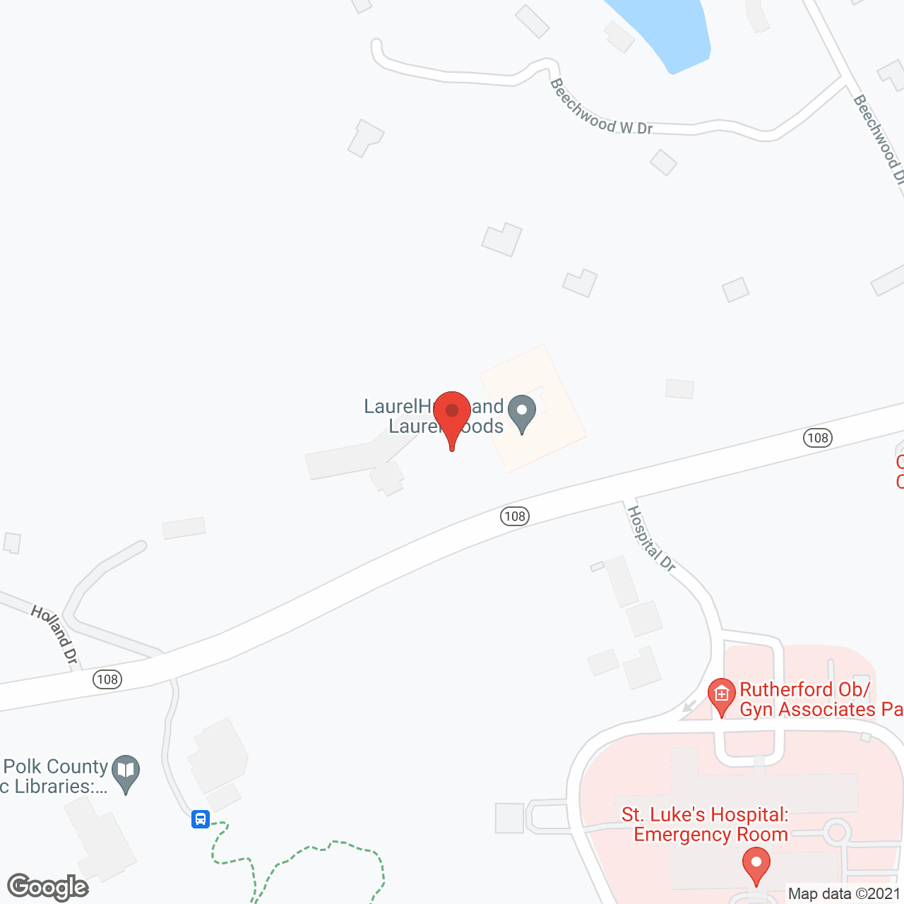 Map of the neighborhood around LaurelHurst and LaurelWoods