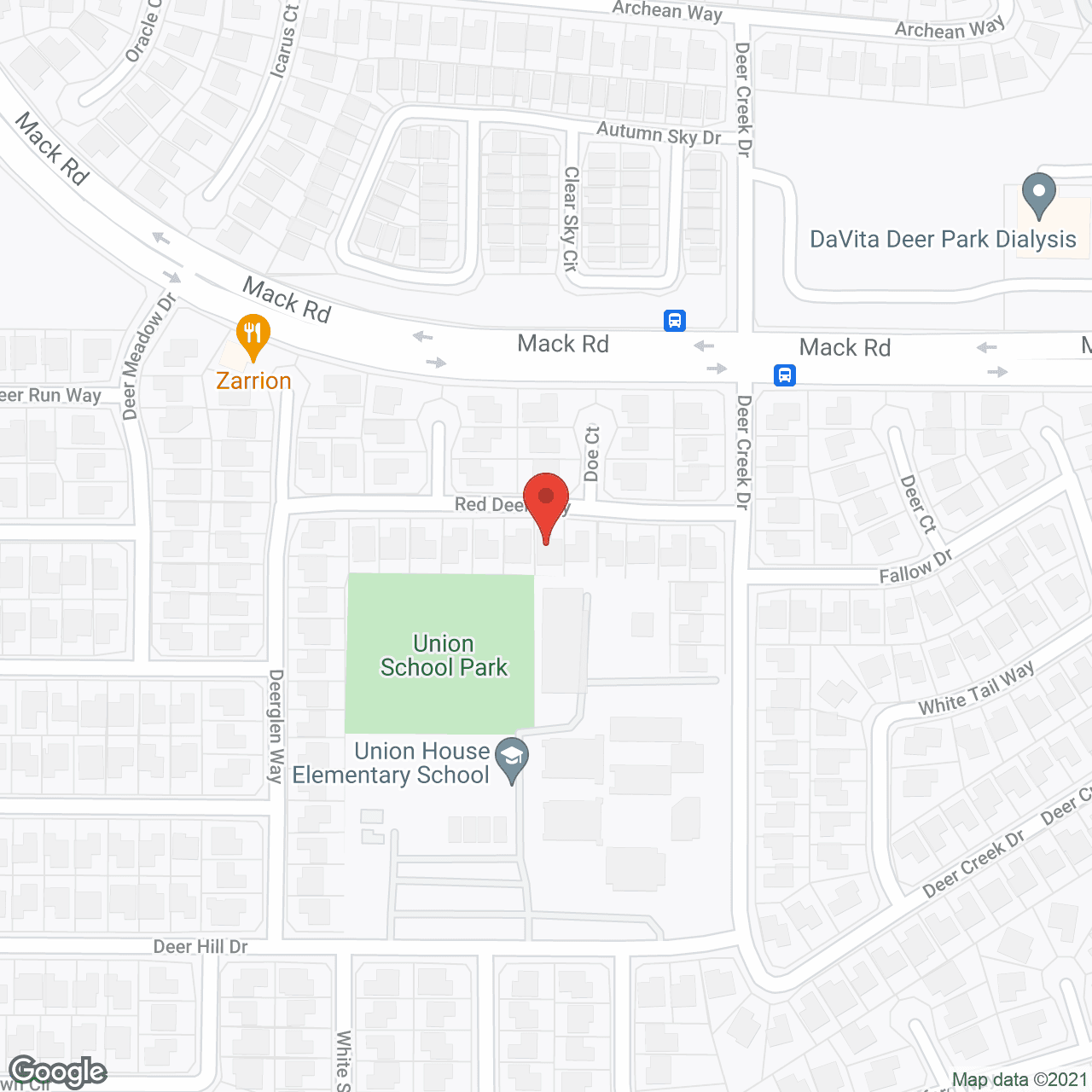 Map of the neighborhood around Red Deer Guest Home