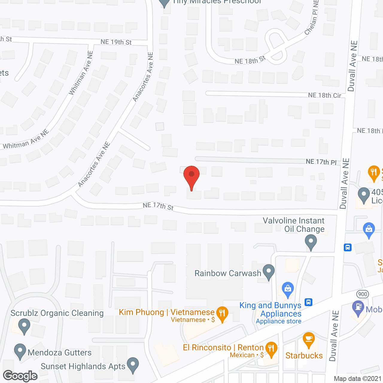Map of the neighborhood around Bethany Adult Family Home