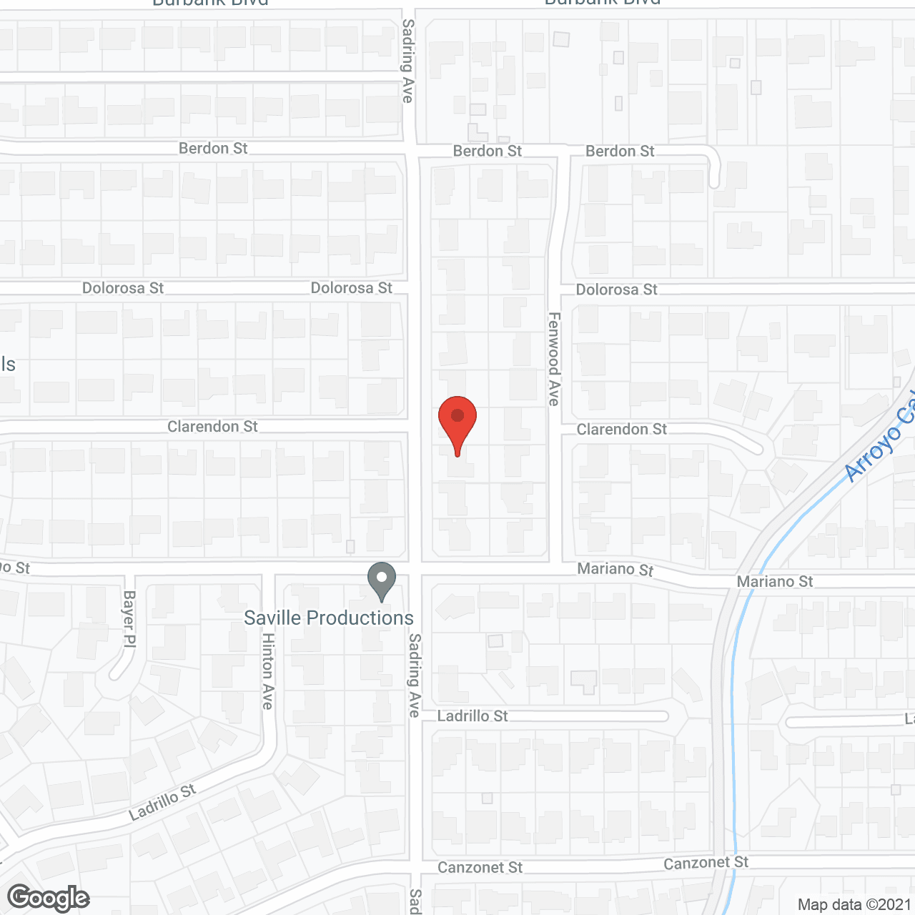 Map of the neighborhood around Carmel Home