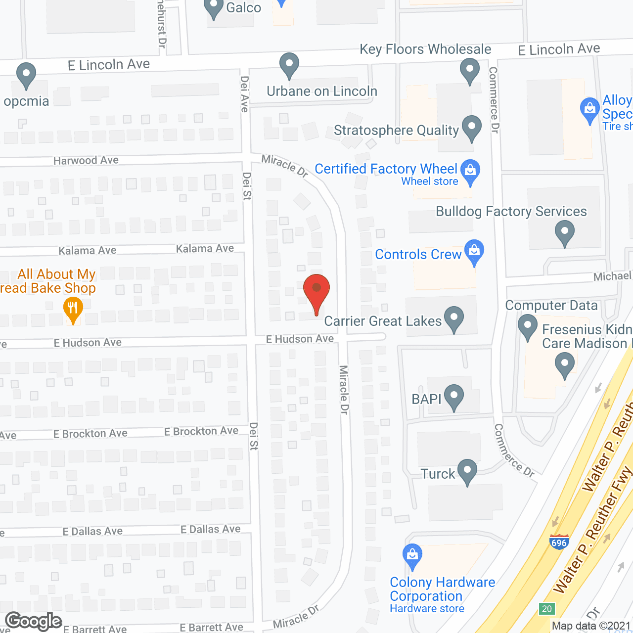 Map of the neighborhood around Cracana's Home Care