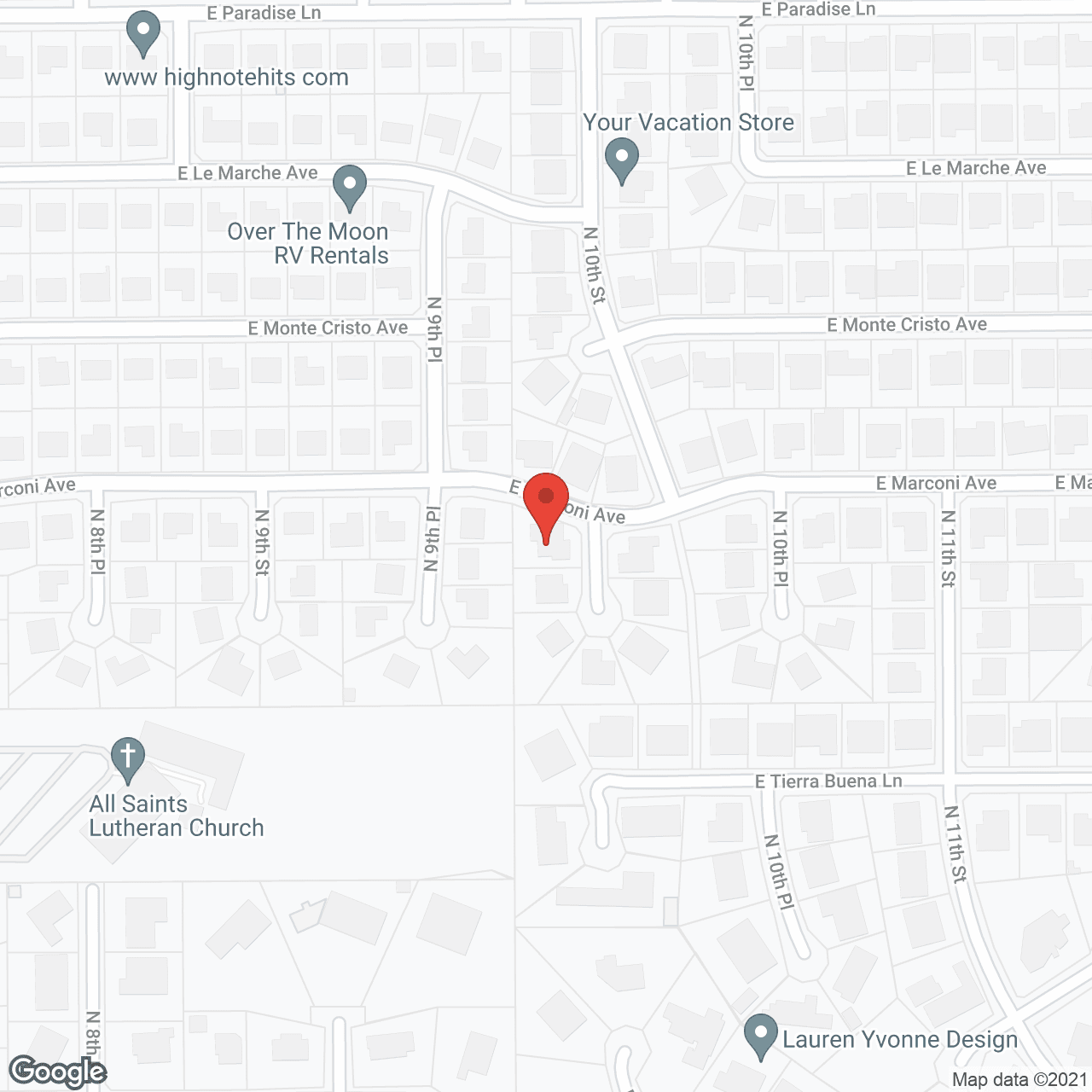 Map of the neighborhood around Best Care Homes of Moon Valley #3