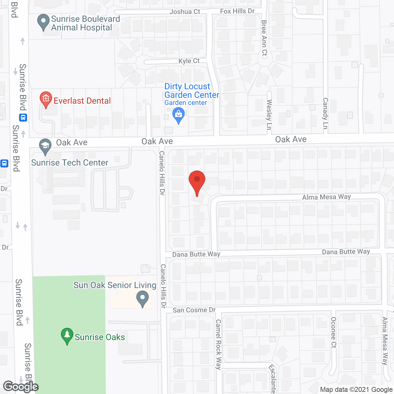 Map of the neighborhood around Elderly Care Home