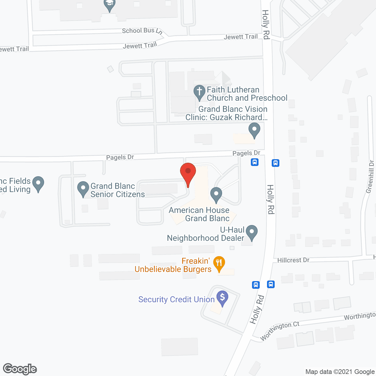 Map of the neighborhood around American House Grand Blanc Senior Living
