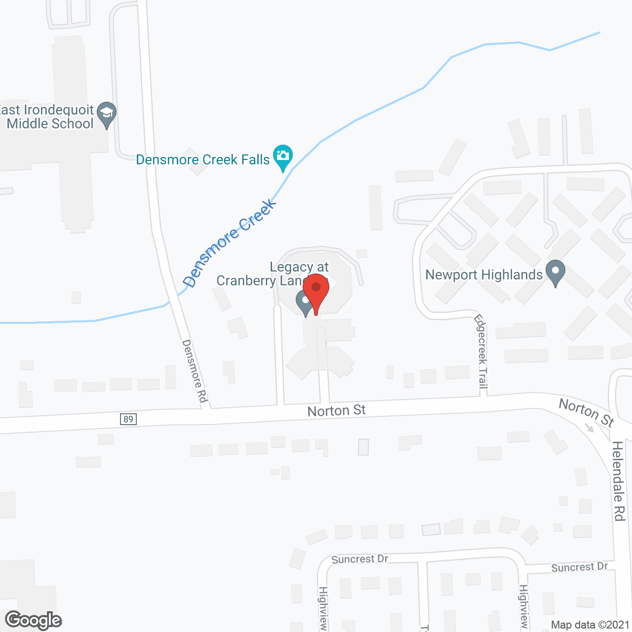 Map of the neighborhood around Legacy at Cranberry Landing
