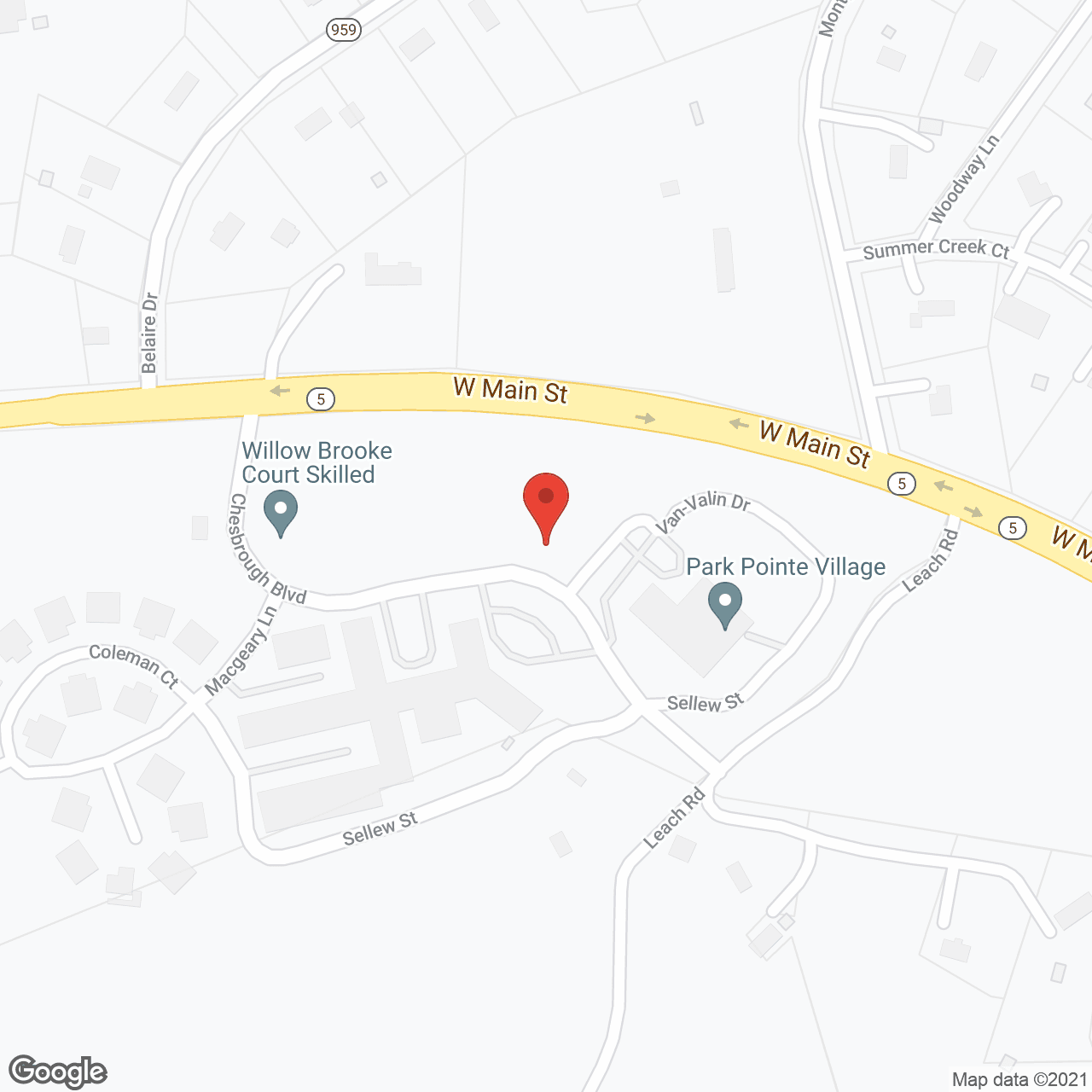 Map of the neighborhood around Carolina Village