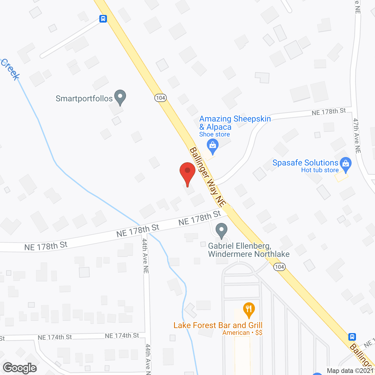 Map of the neighborhood around Evergreen Adult Family Home