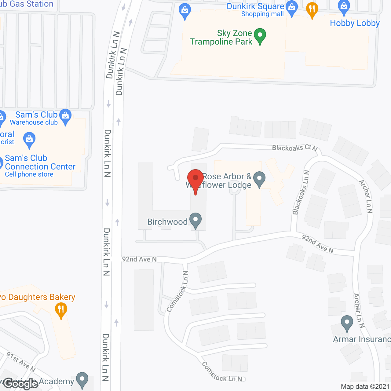 Map of the neighborhood around Amberly Garden of Chapelwood