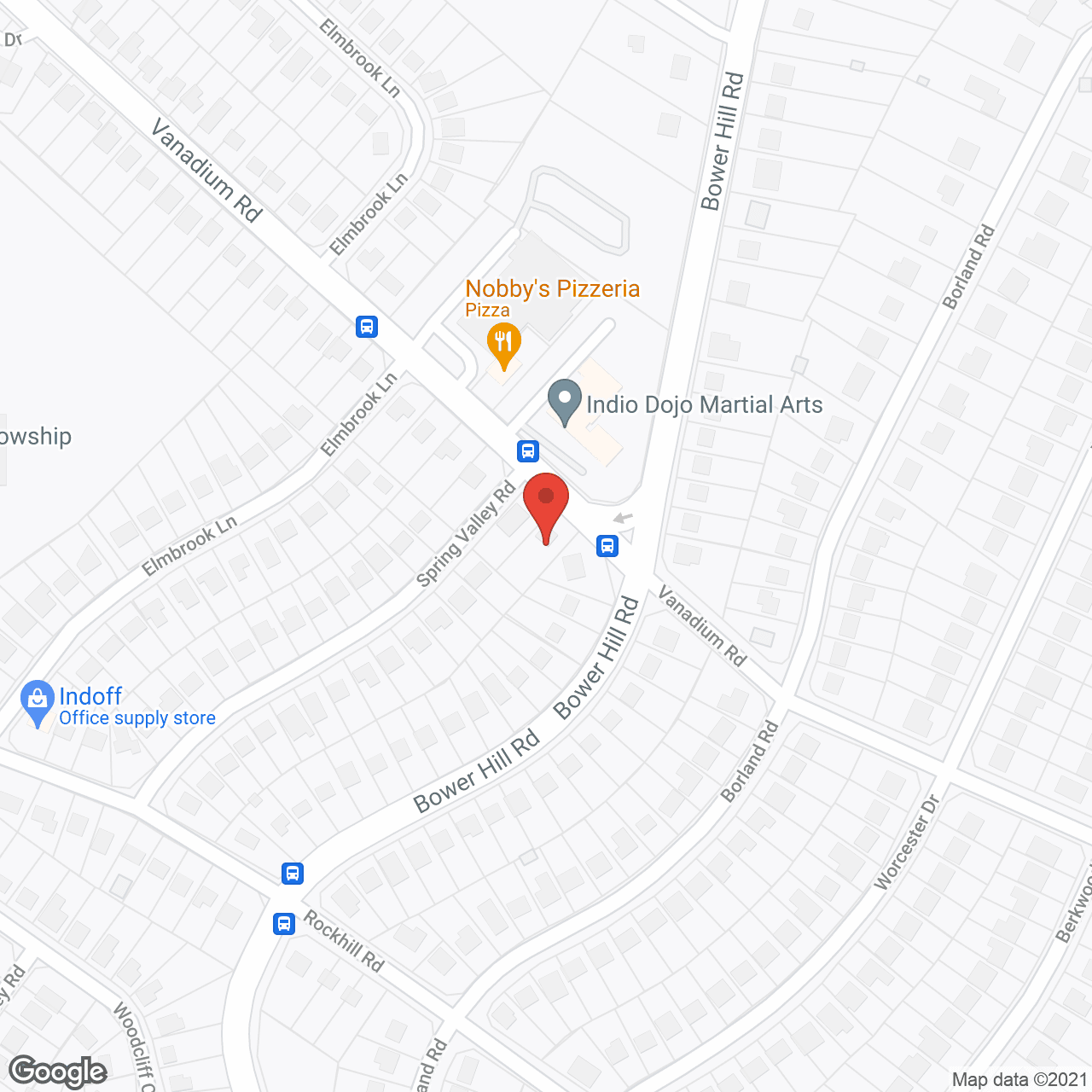 Map of the neighborhood around Vanadium Woods
