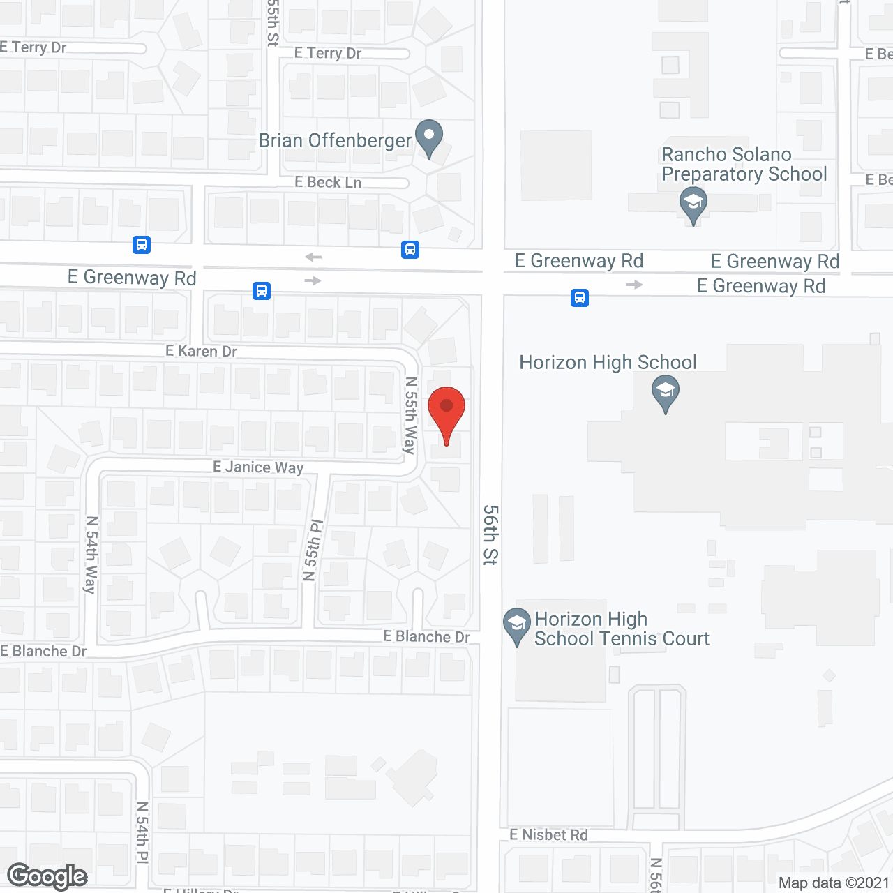 Map of the neighborhood around Diamond Point ALH I