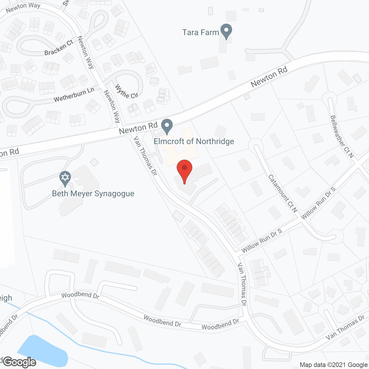 Map of the neighborhood around TerraBella Northridge