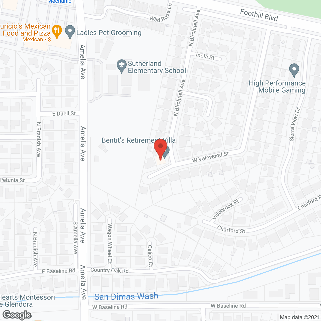 Map of the neighborhood around Bentits Retirement Villa
