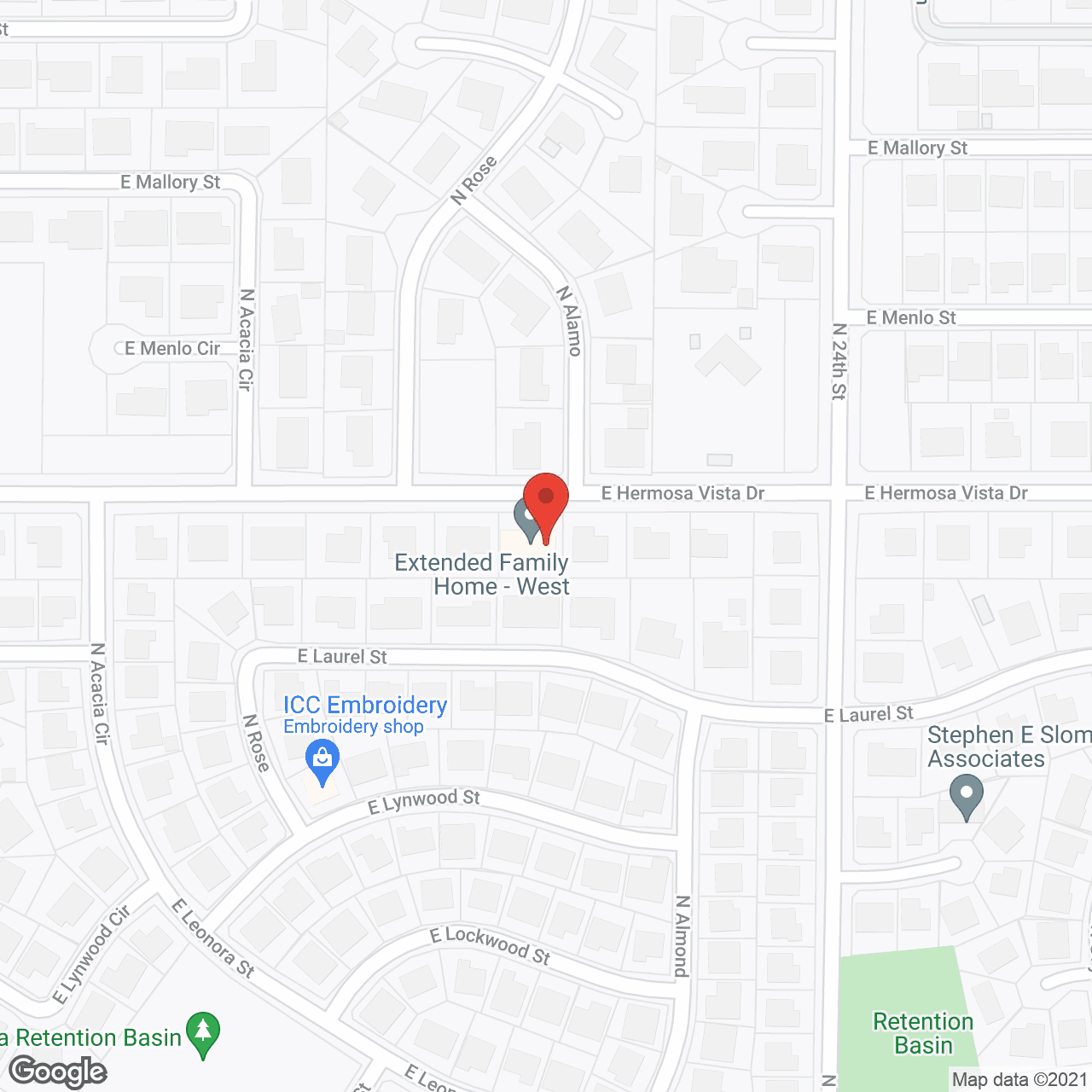 Map of the neighborhood around Extended Family II