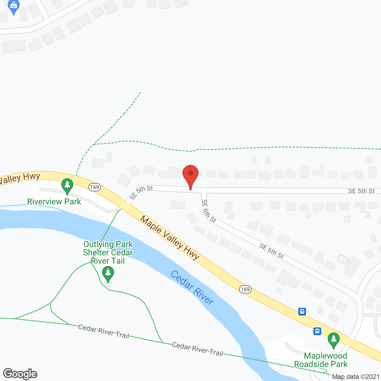 Map of the neighborhood around Sunset AFH