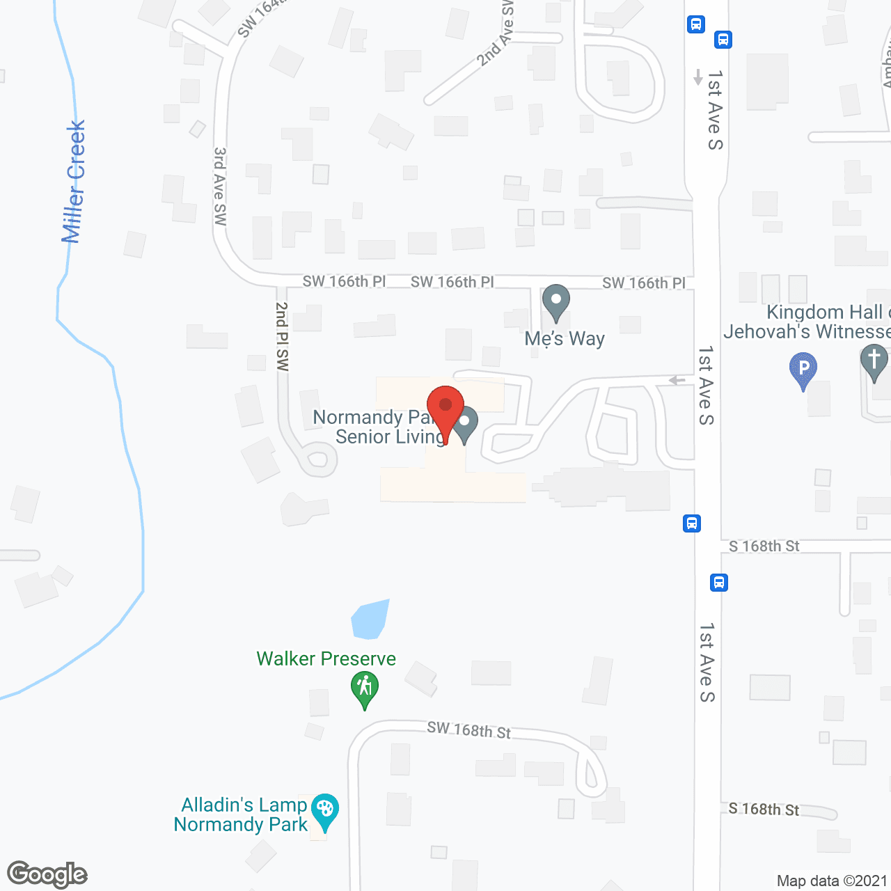 Map of the neighborhood around Normandy Park Assisted Living
