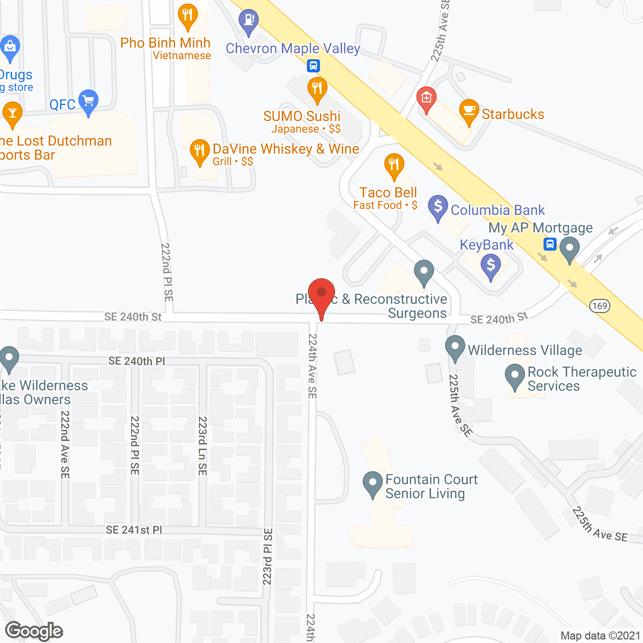Map of the neighborhood around Fountain Court