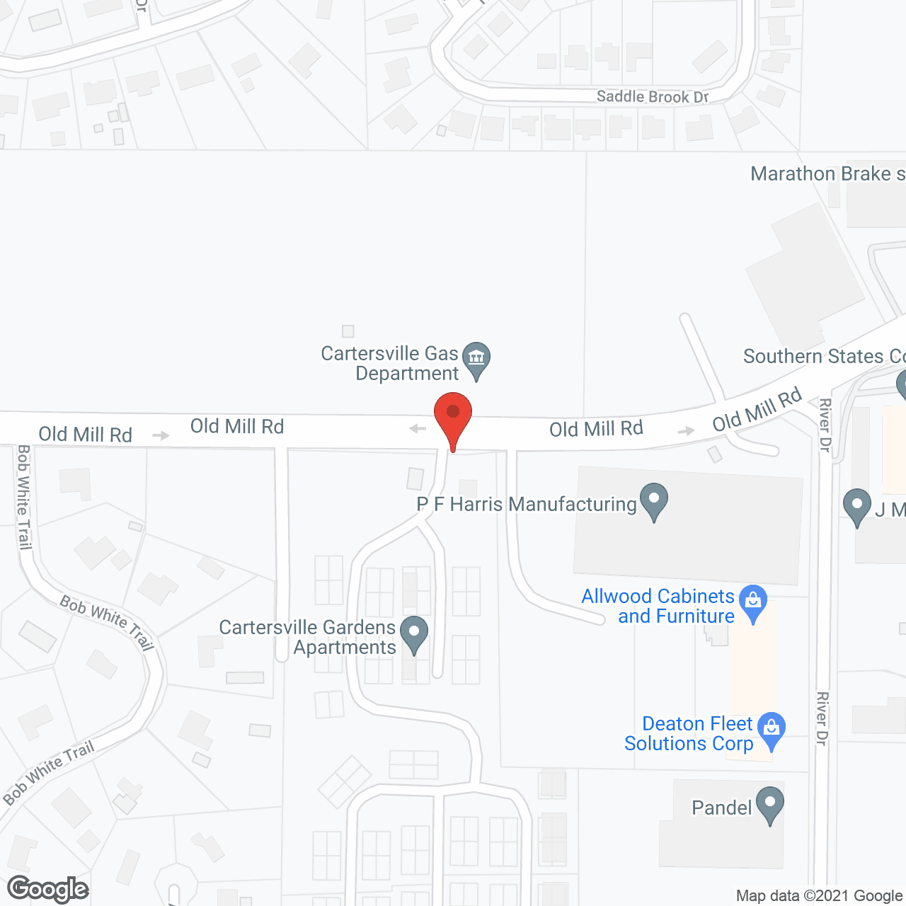 Map of the neighborhood around Hillendale Senior Community