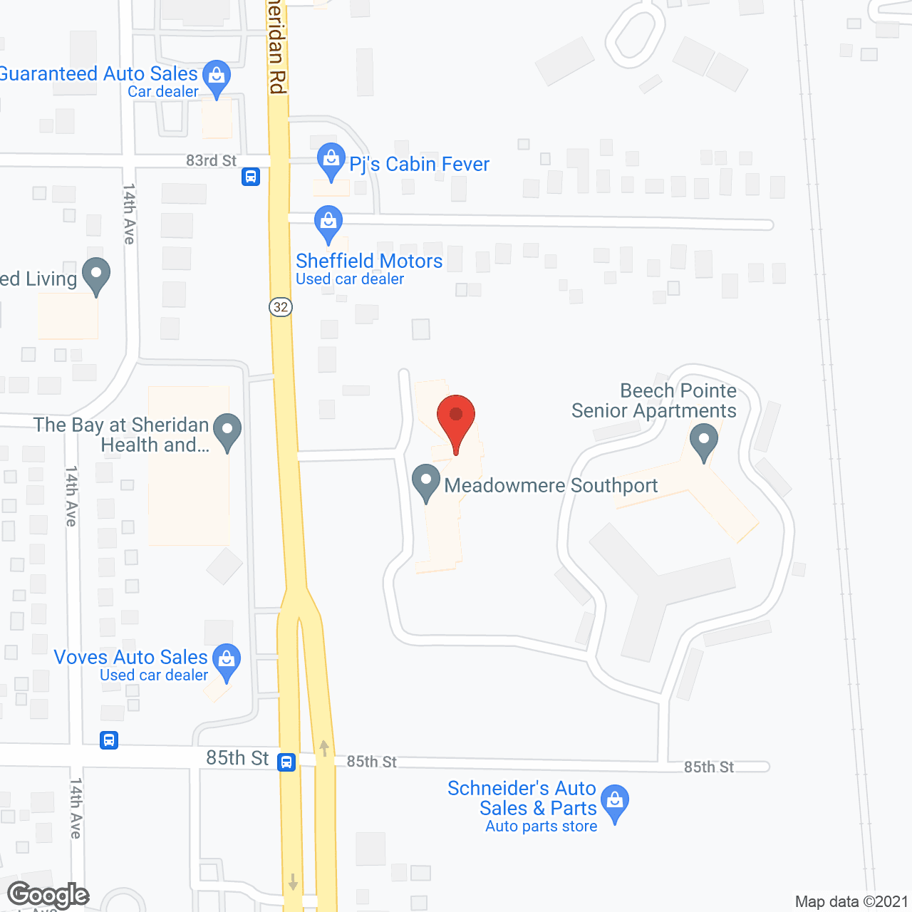 Map of the neighborhood around Charter Senior Living of Kenosha