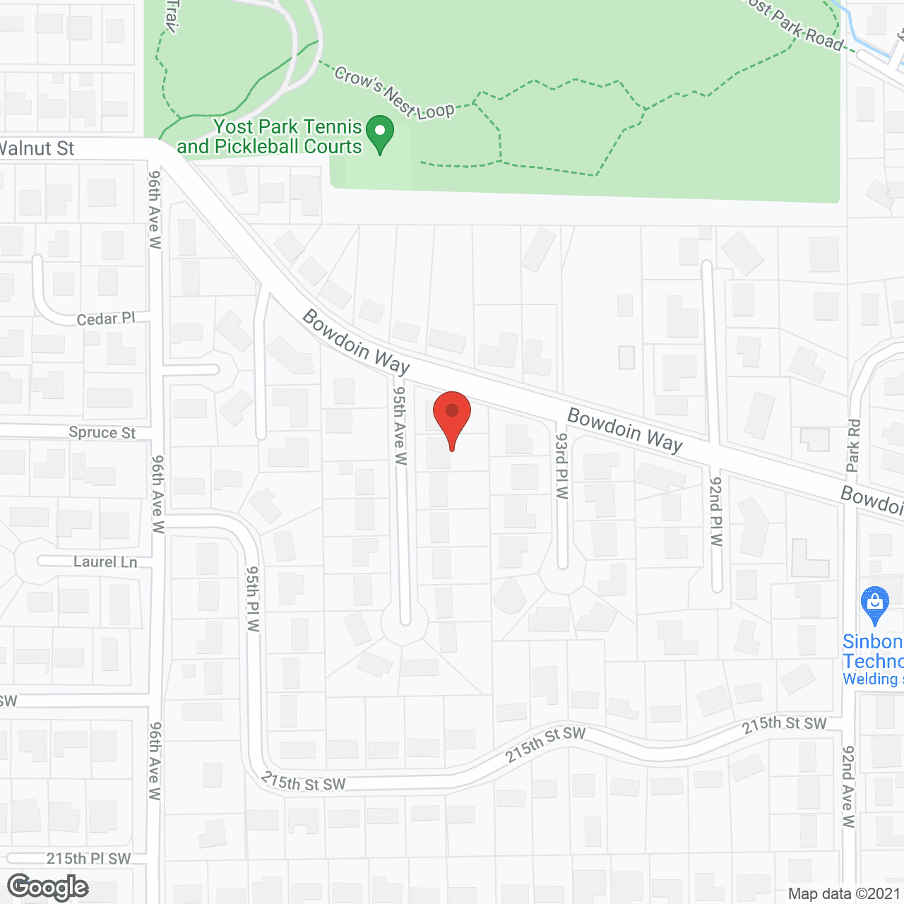 Map of the neighborhood around Love and Hope