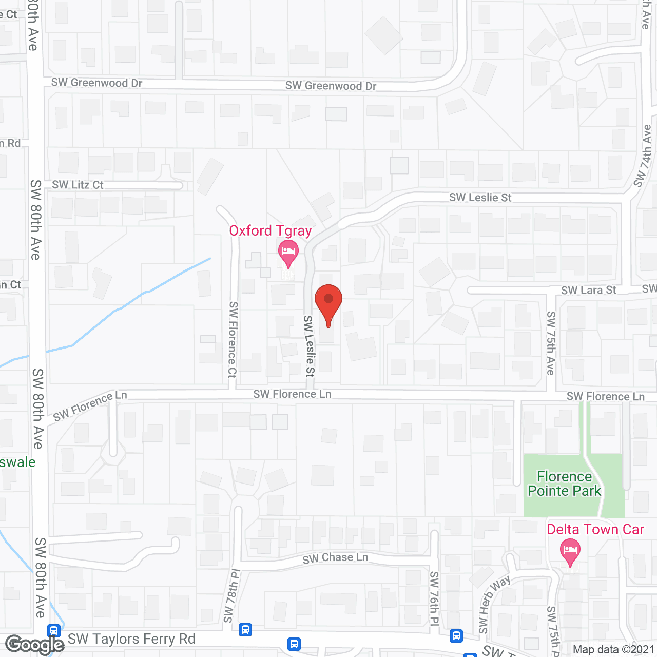 Map of the neighborhood around S and S Elite