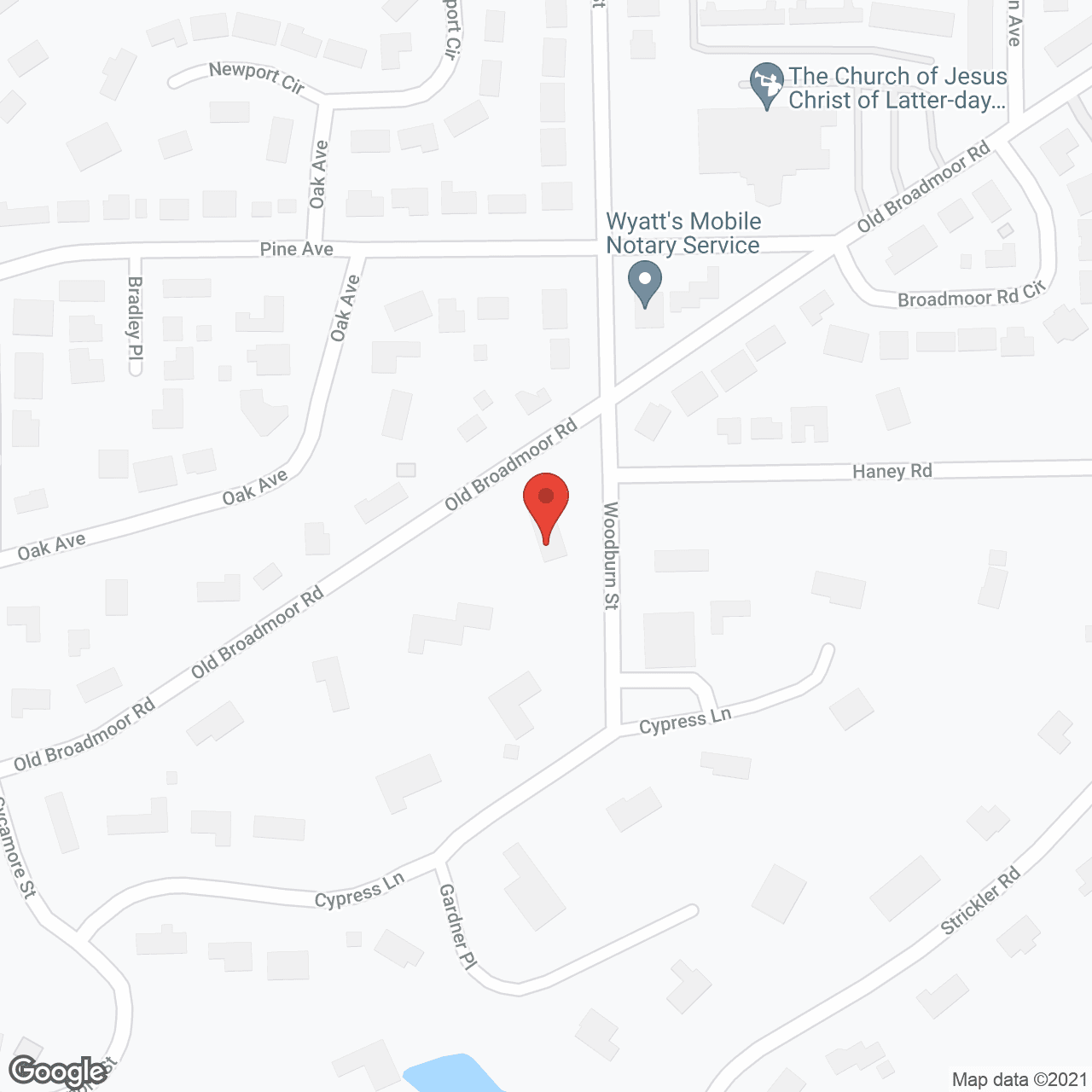 Map of the neighborhood around Constant Care Woodburn