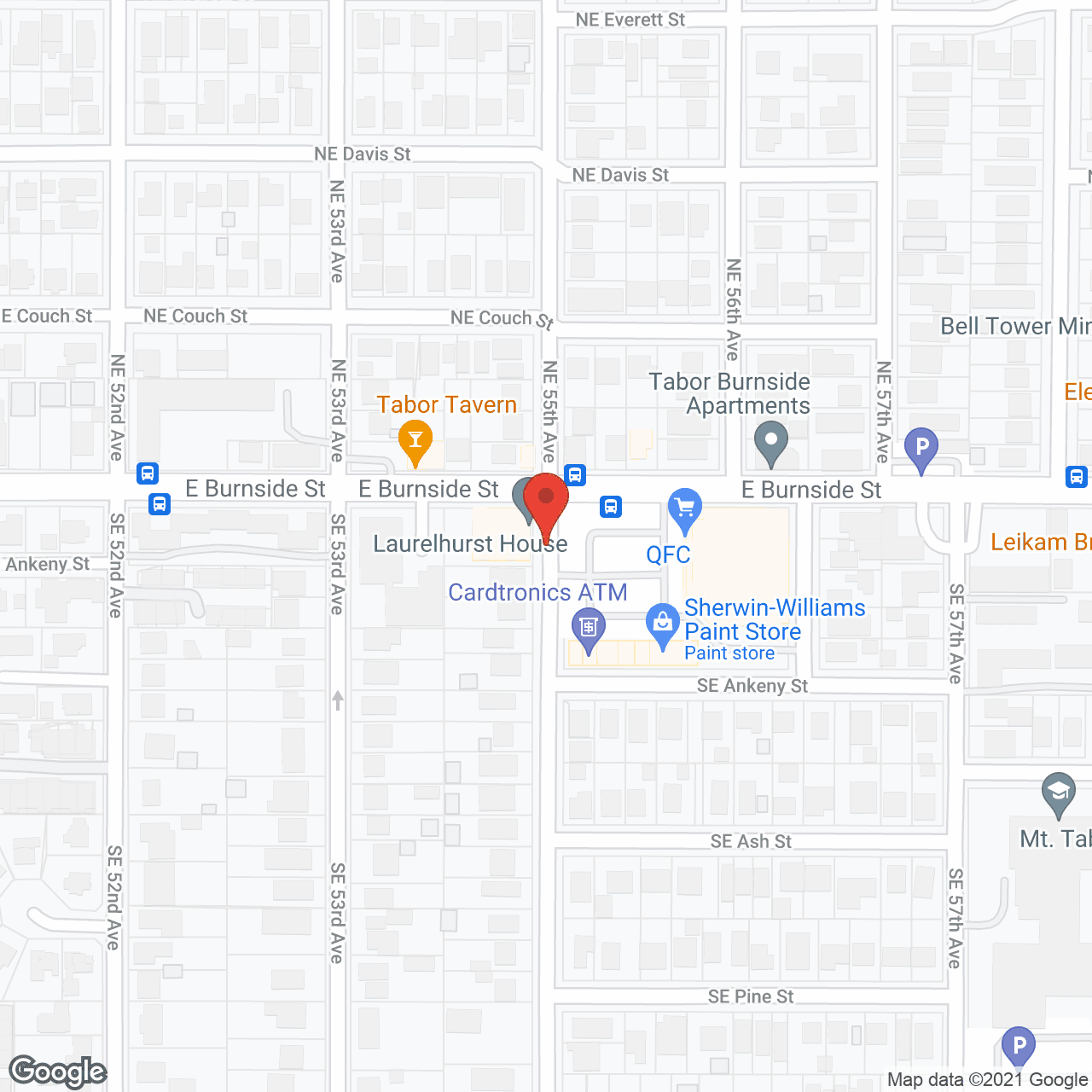 Map of the neighborhood around Laurelhurst House