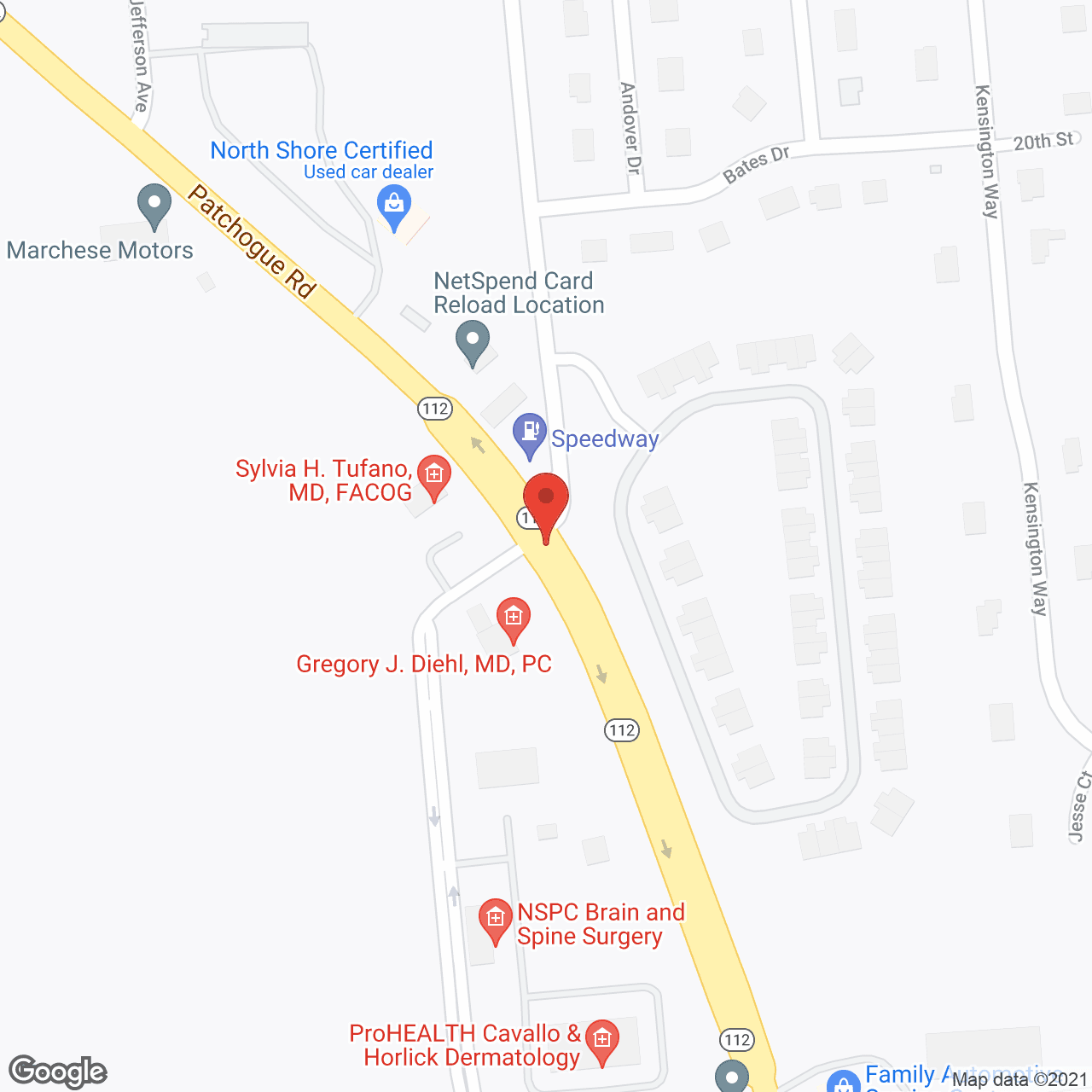 Map of the neighborhood around Woodhaven Adult Home