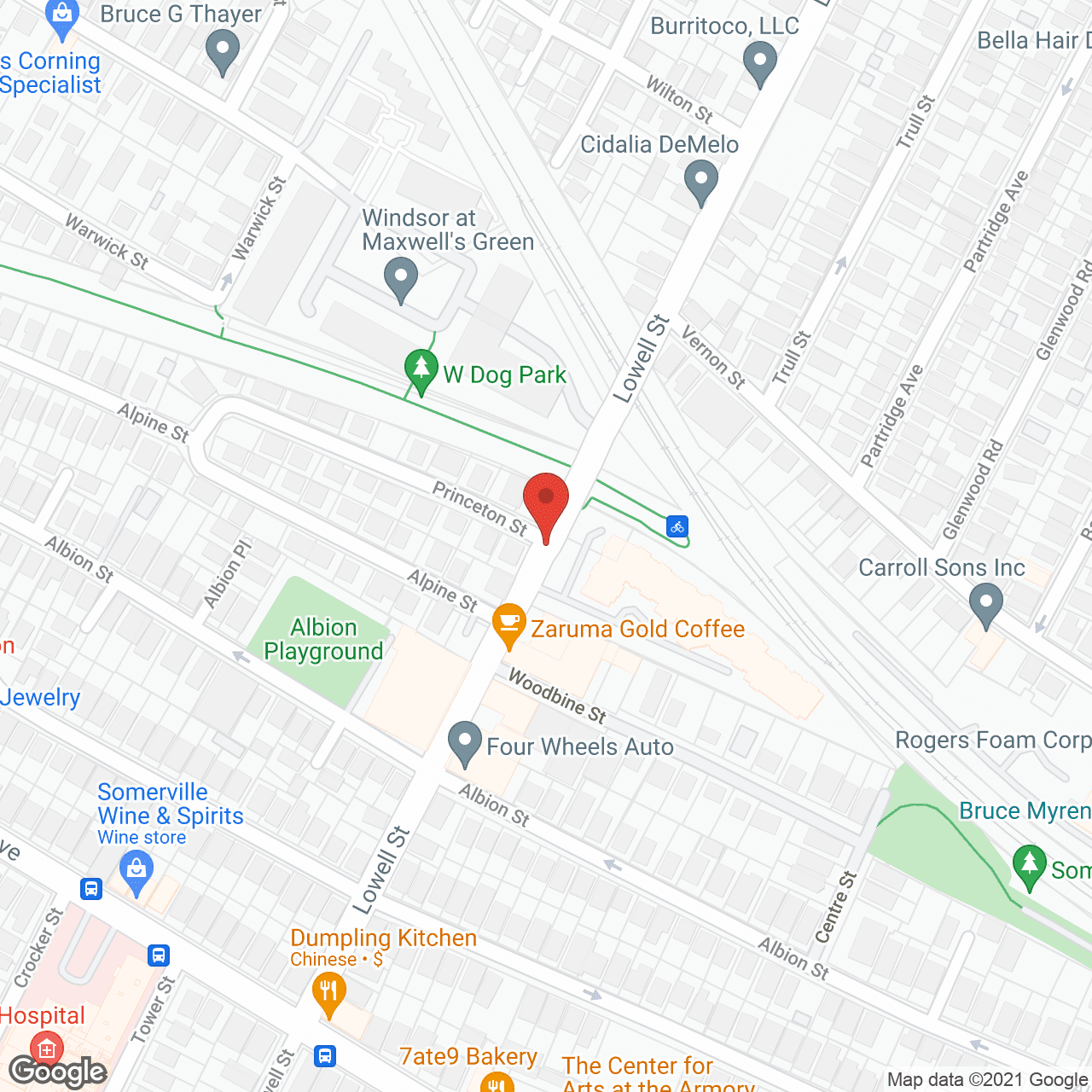 Map of the neighborhood around VNA Assisted and Senior Living Community