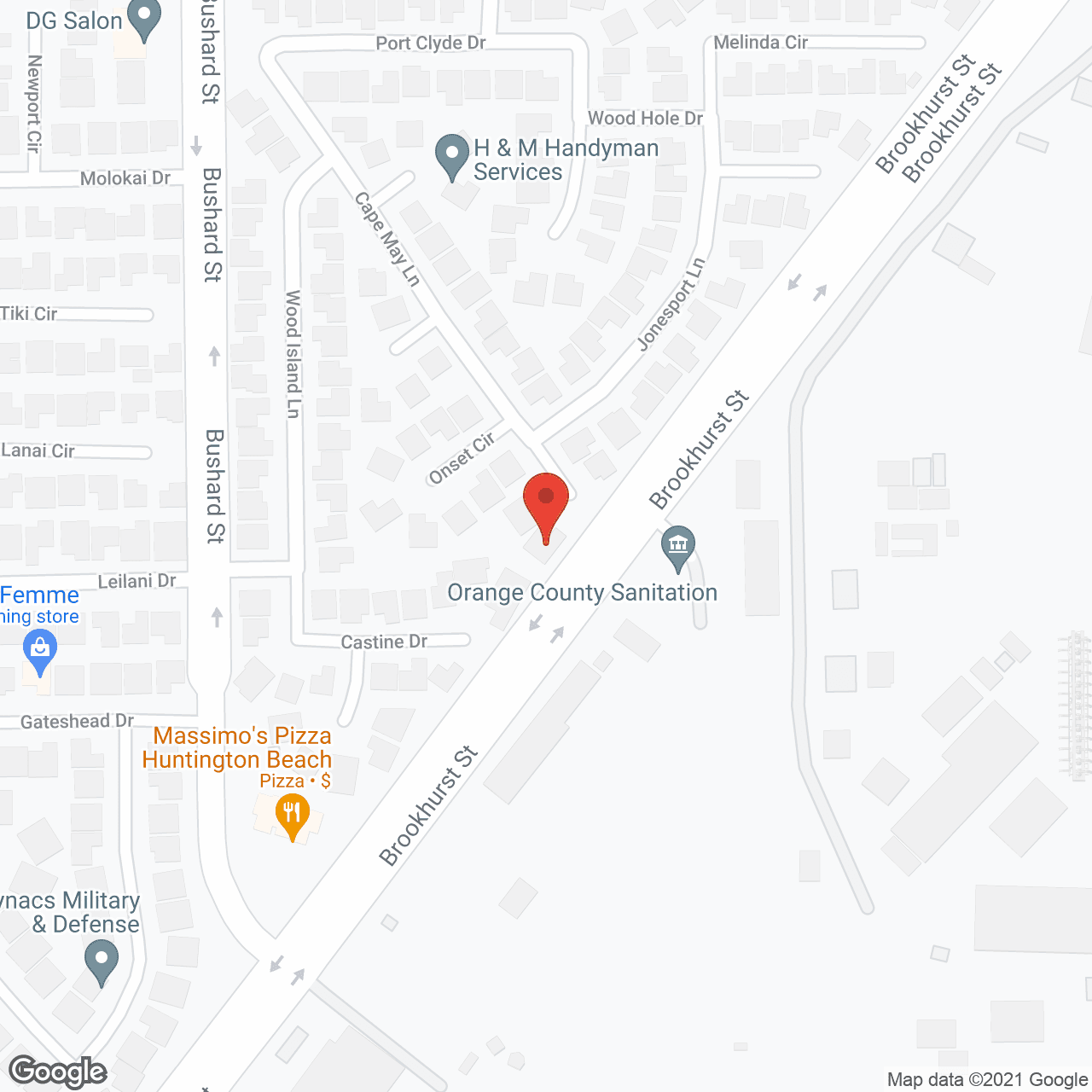 Map of the neighborhood around Family Choice 1