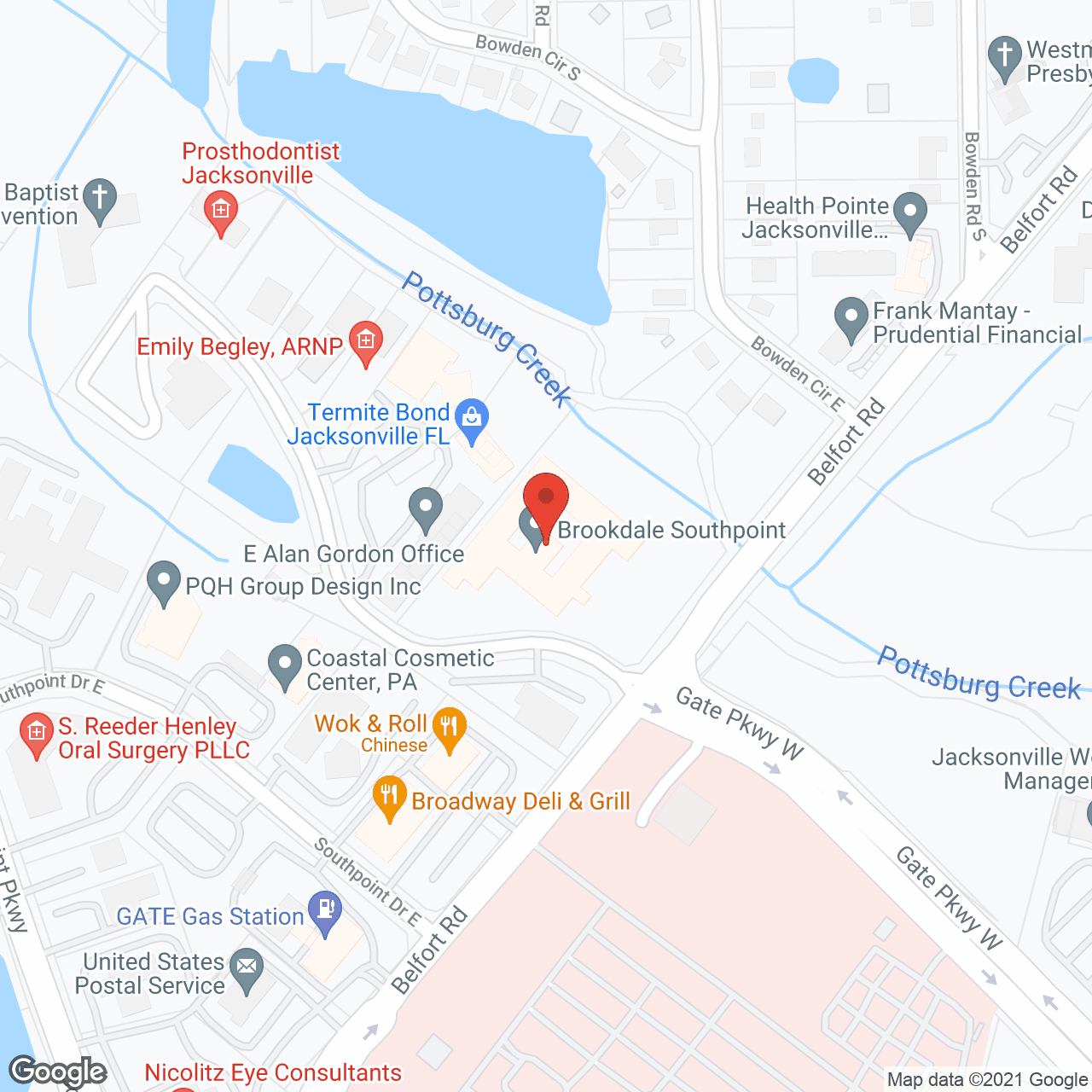 Map of the neighborhood around Marriott's Village Oaks at Southpoint