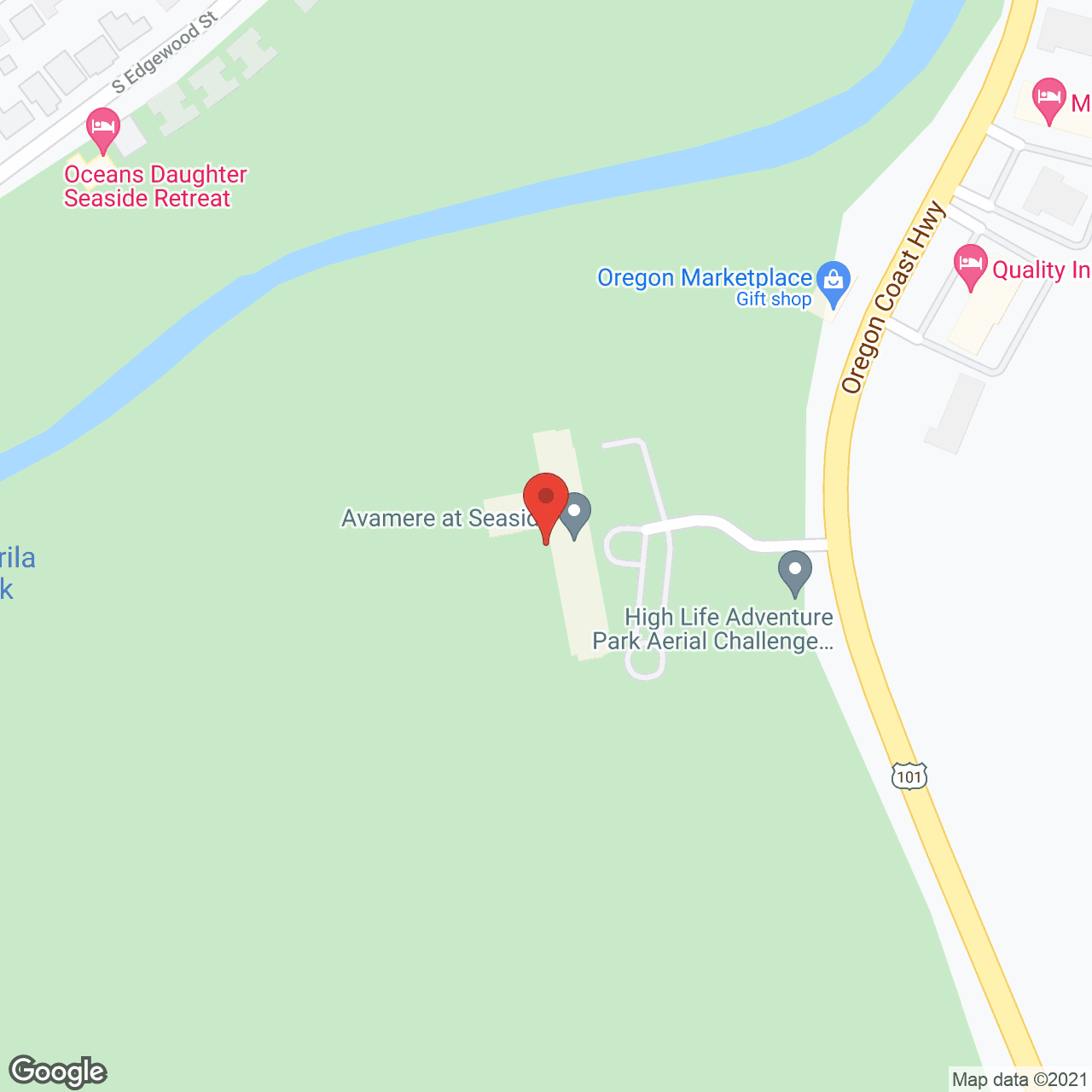 Map of the neighborhood around Avamere at Seaside