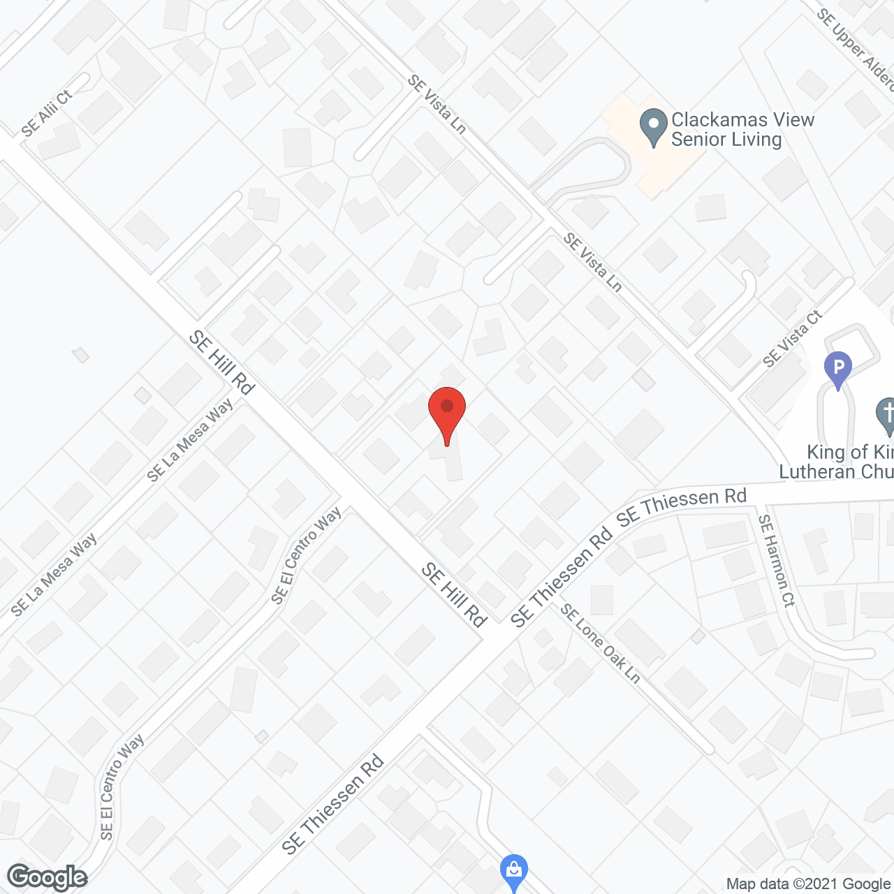 Map of the neighborhood around Lidia's Adult Foster Home