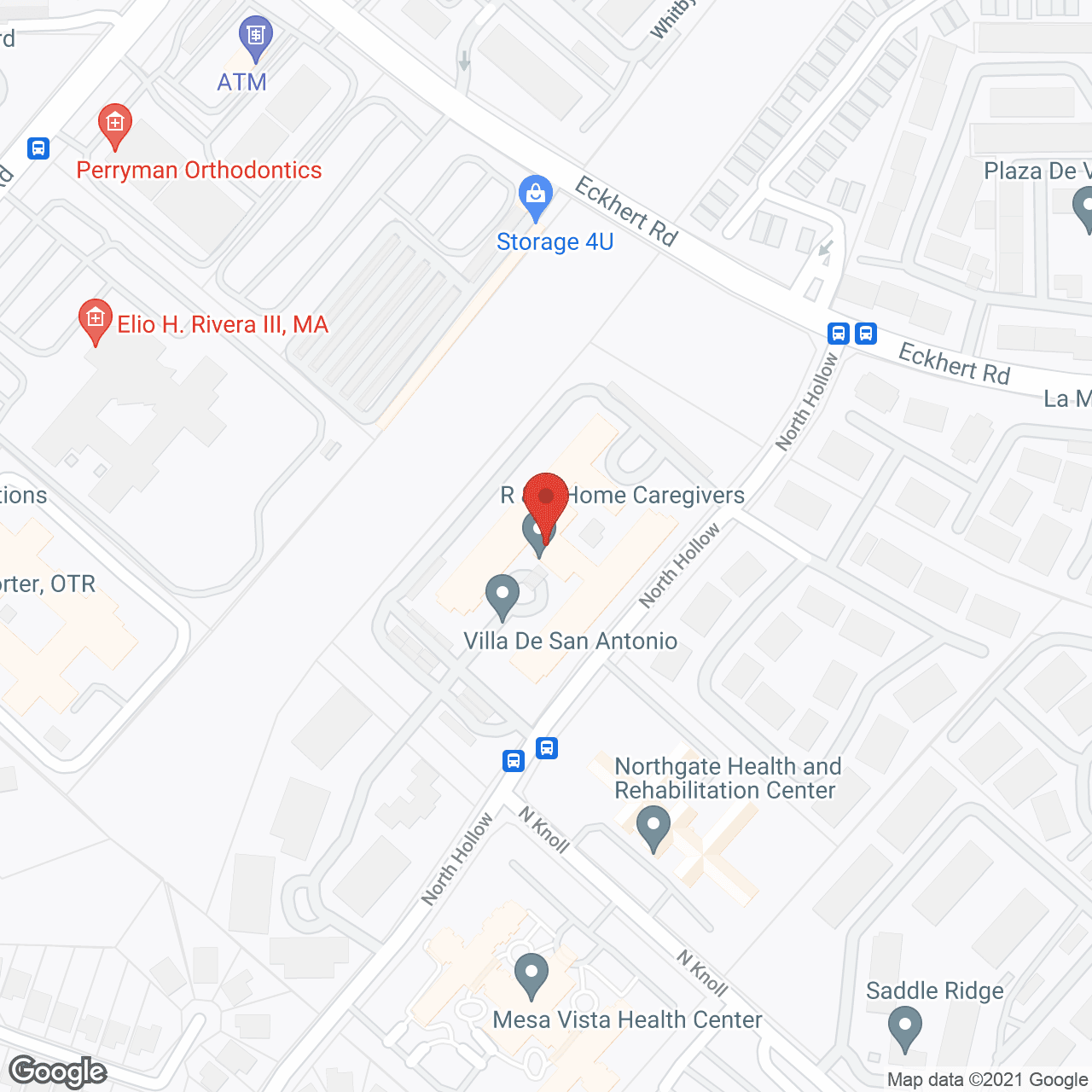 Map of the neighborhood around Villa de San Antonio