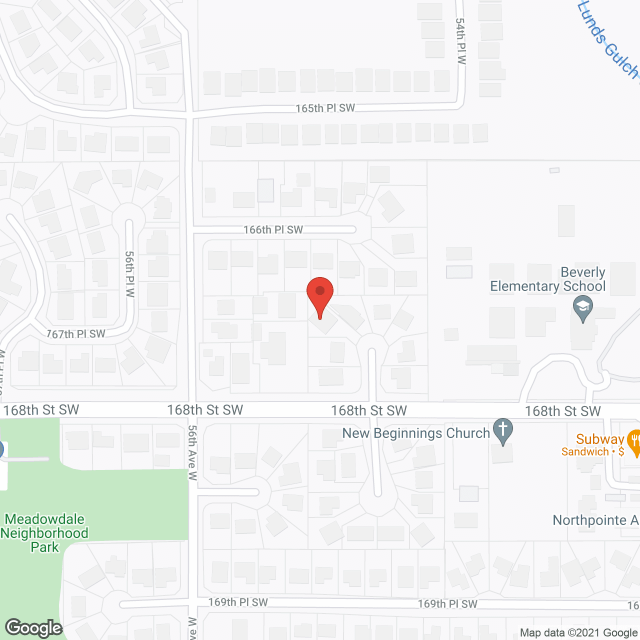 Map of the neighborhood around Harmony Place Adult Family Home