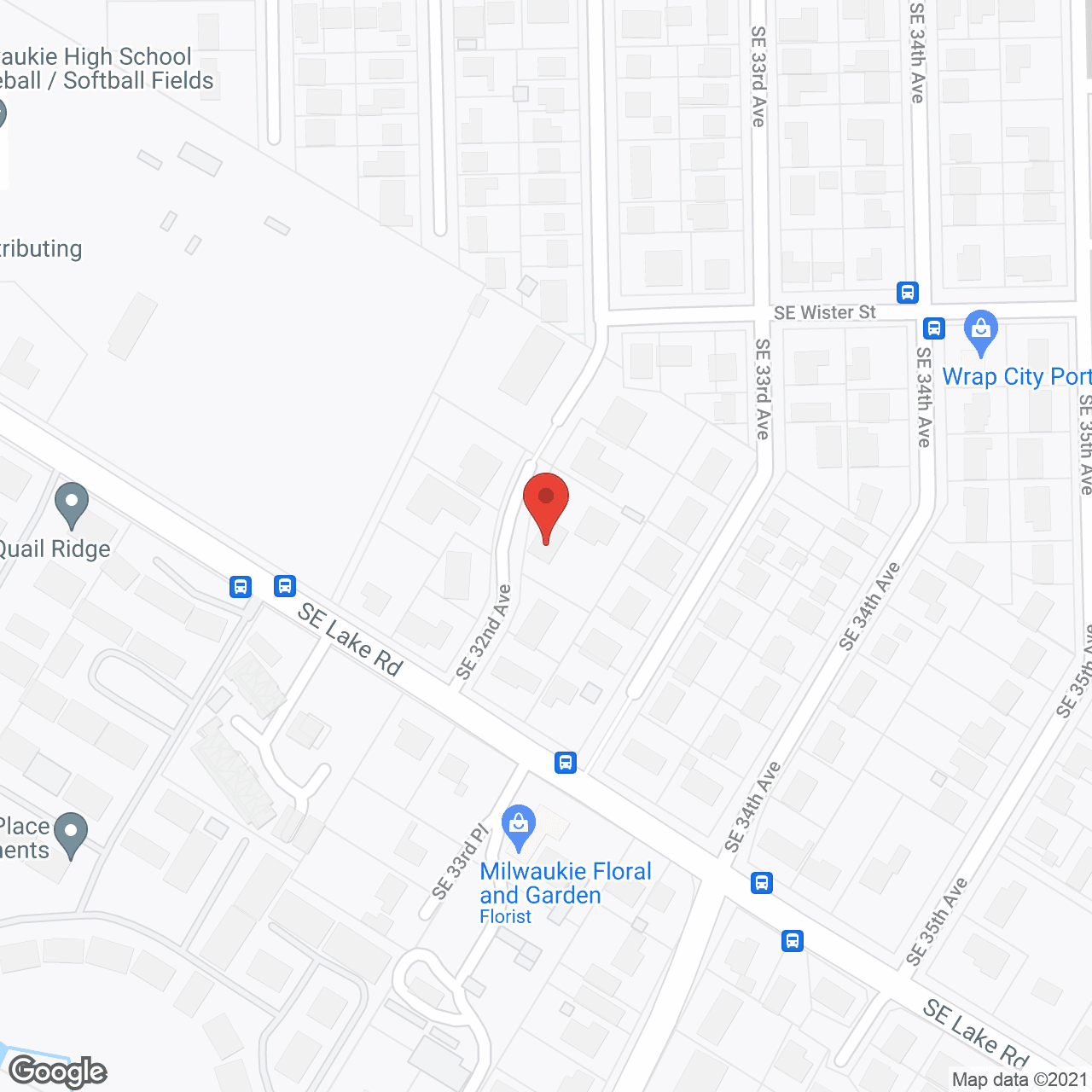 Map of the neighborhood around Vio's ACH