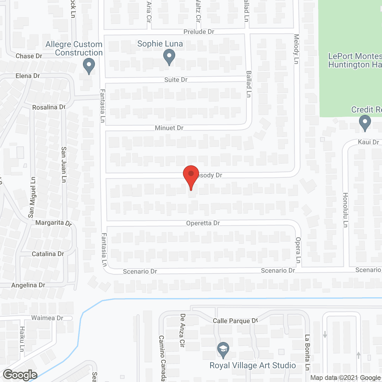 Map of the neighborhood around Shangri-La