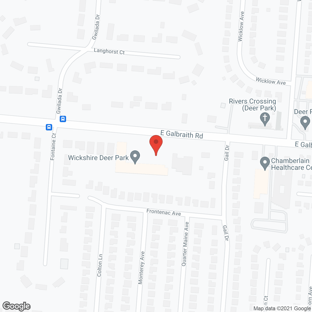 Map of the neighborhood around Deer Park Assisted Living