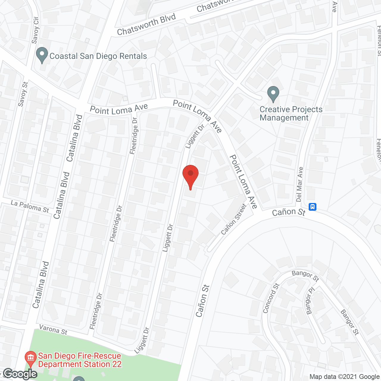 Map of the neighborhood around Fleetridge Estates