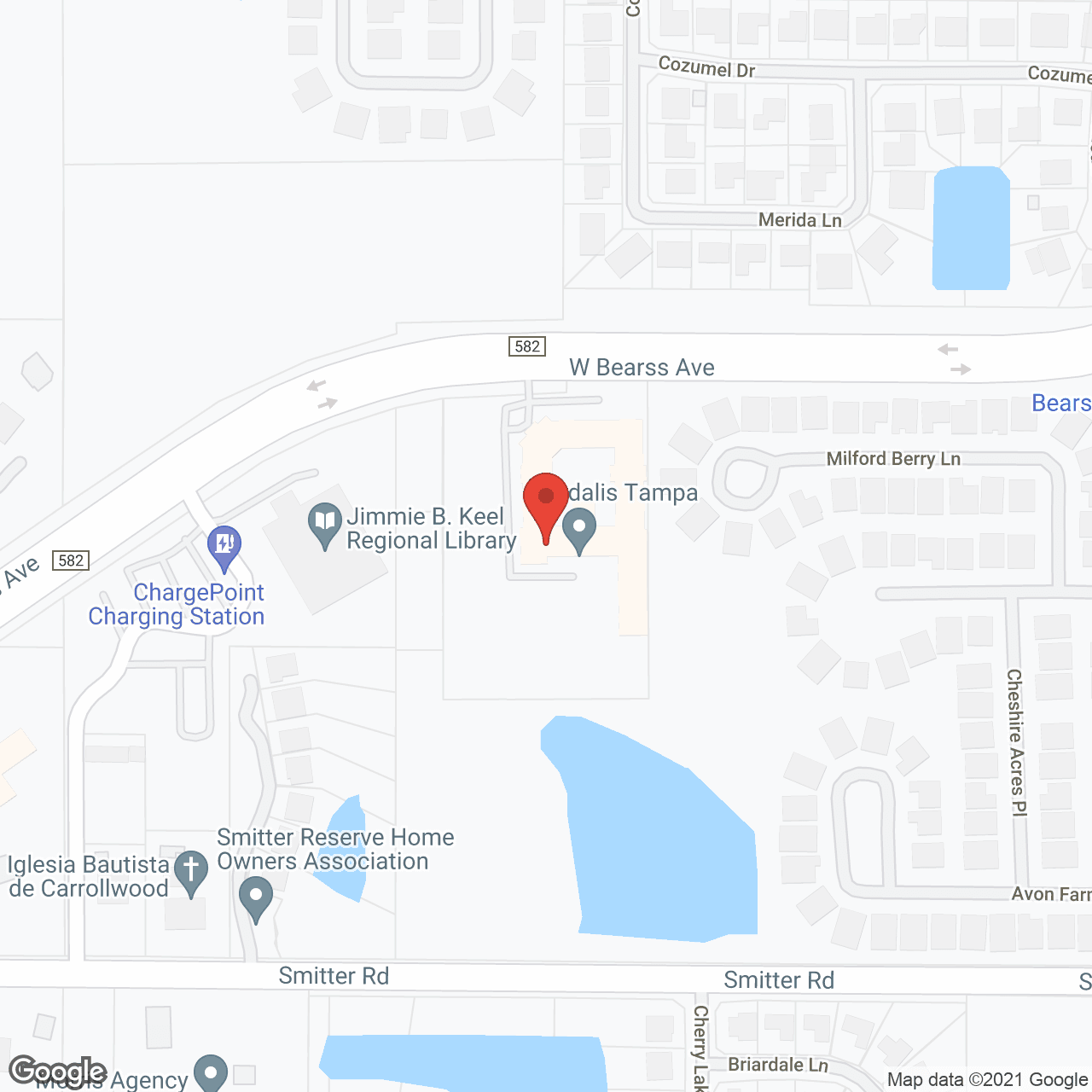 Map of the neighborhood around Sodalis Tampa