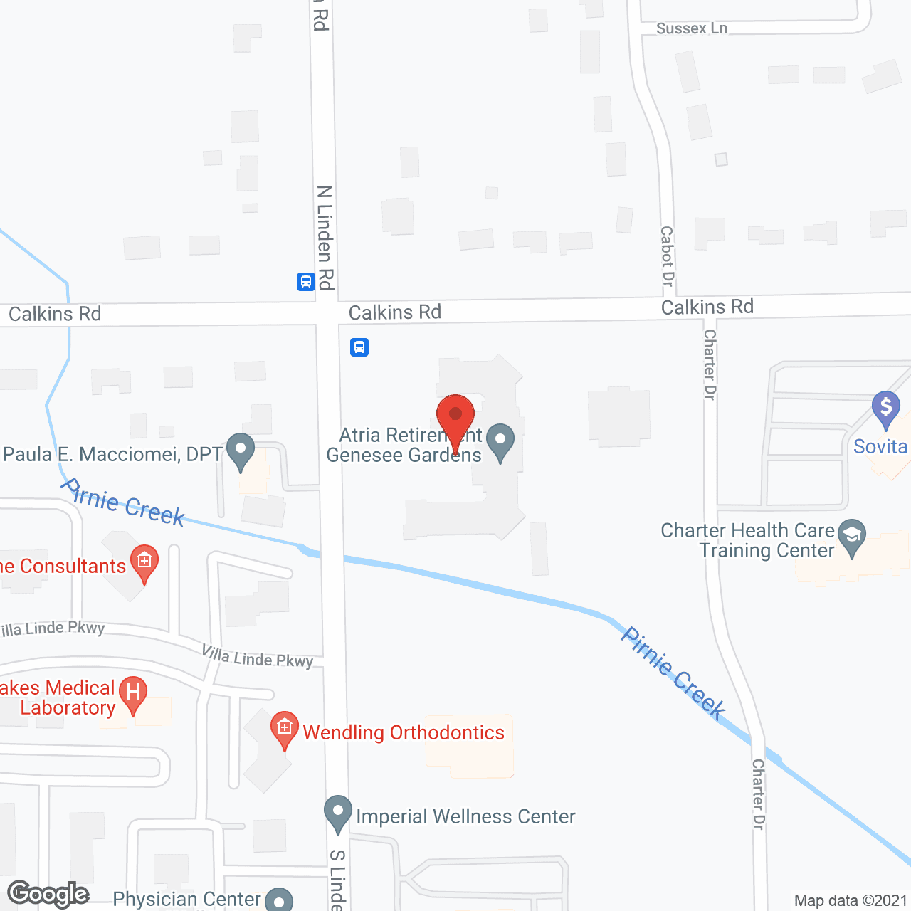 Map of the neighborhood around Holiday Genesee Gardens