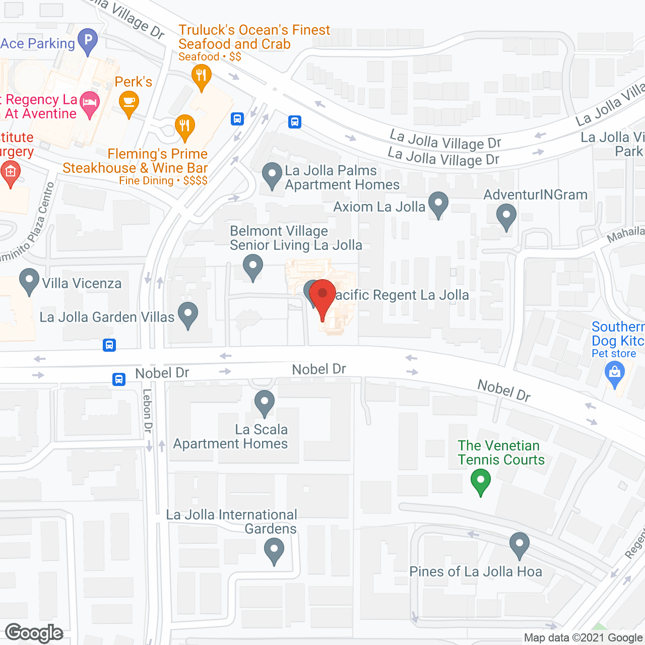 Map of the neighborhood around Pacific Regent La Jolla