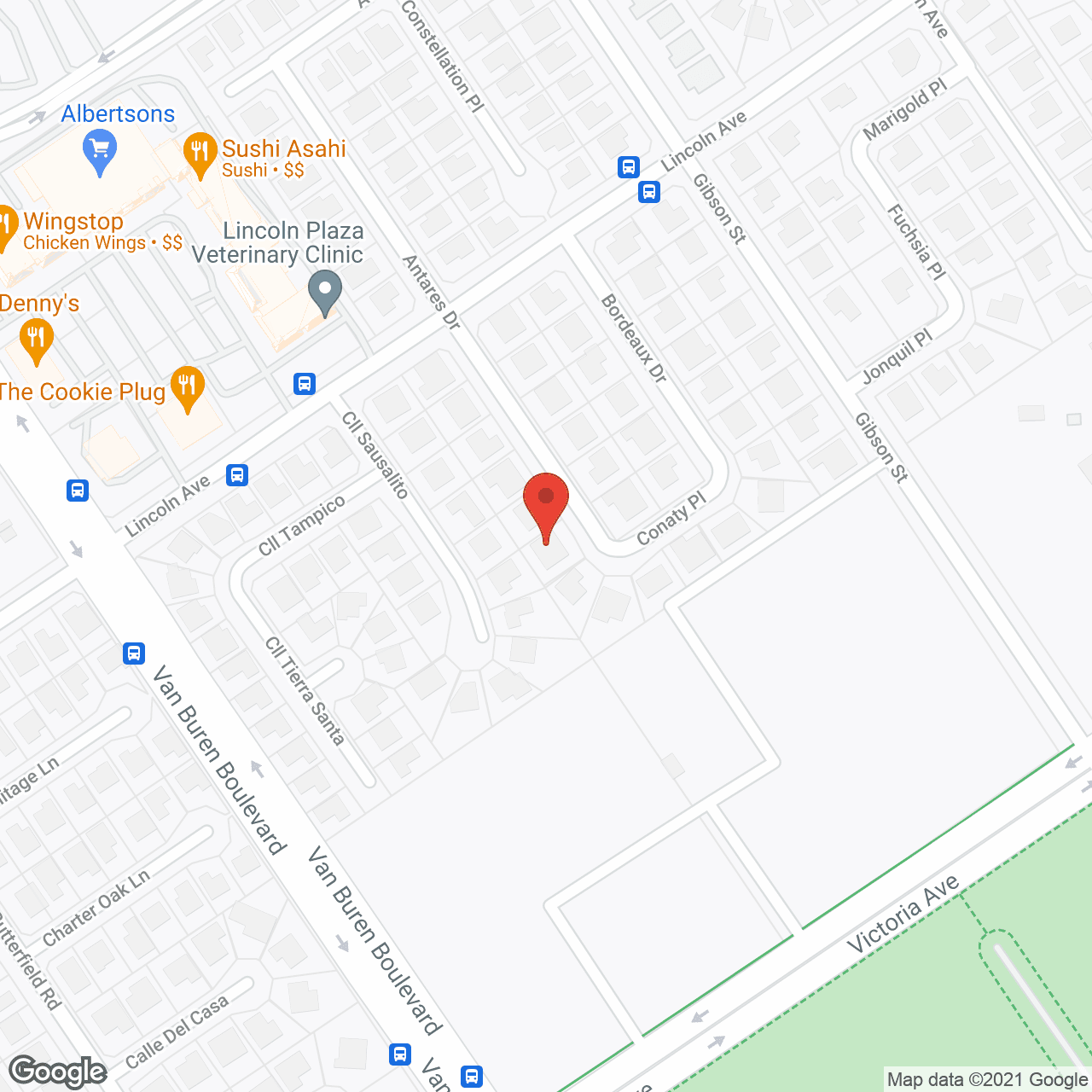 Map of the neighborhood around Woodville Manor