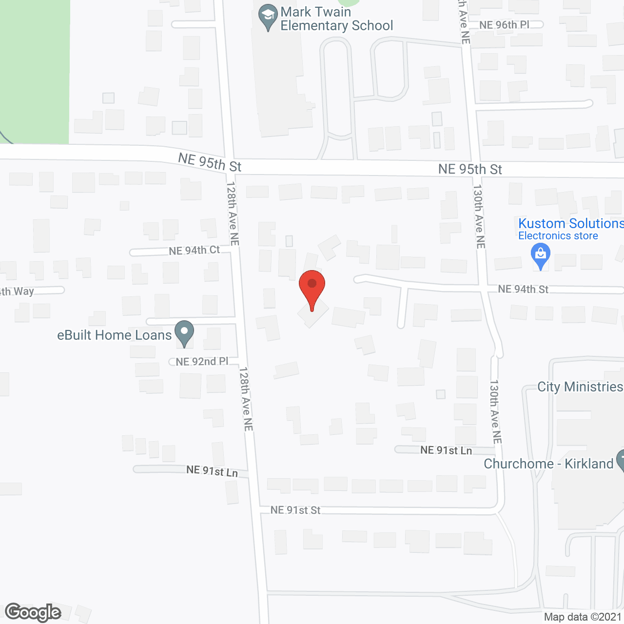 Map of the neighborhood around Abundance Adult Family Home